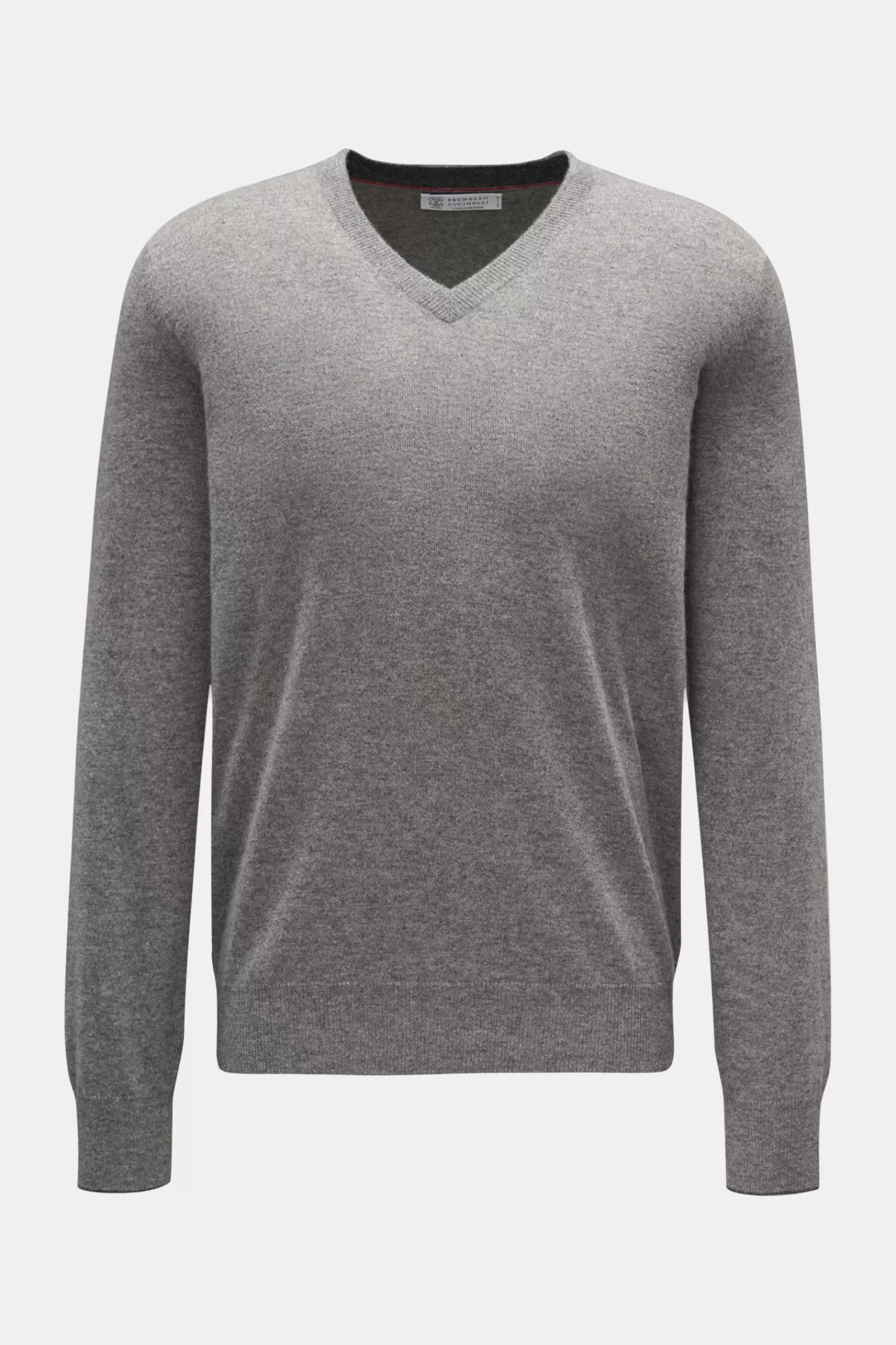 Cashmere V-Neck Jumper Grey^Brunello Cucinelli New