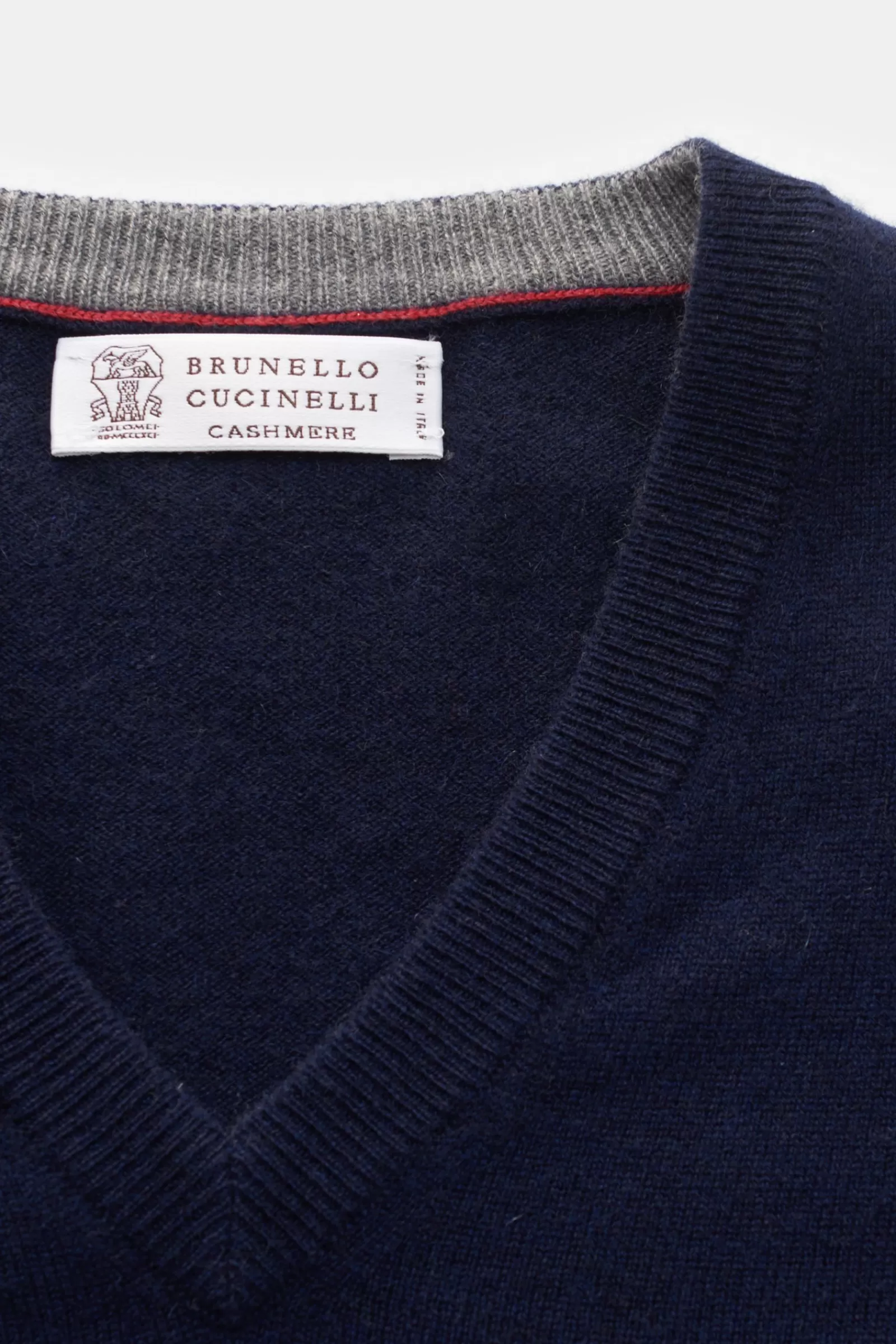 Cashmere V-Neck Jumper Navy^Brunello Cucinelli Cheap