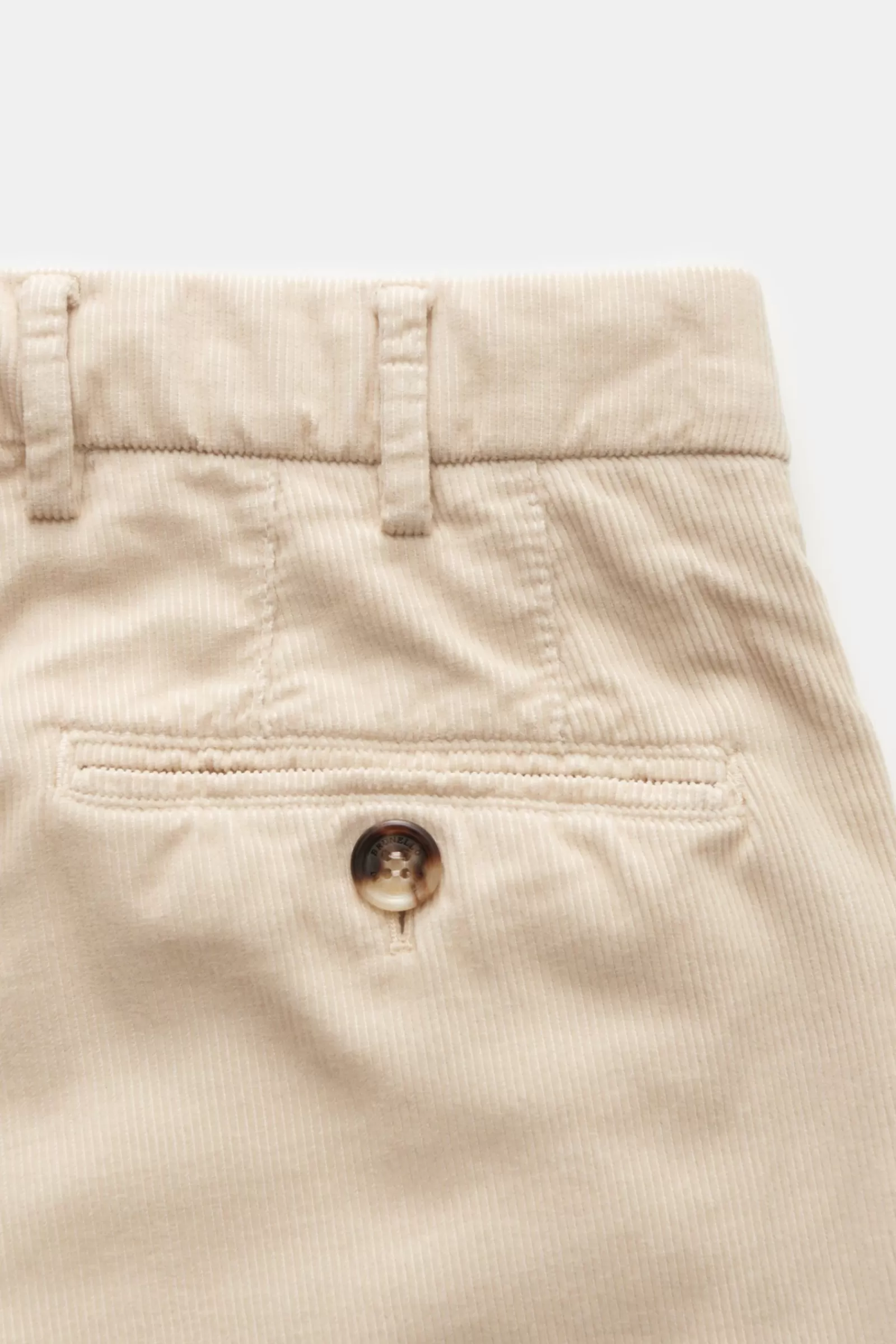 Cordhose 'Italian Fit' Creme>Brunello Cucinelli Store