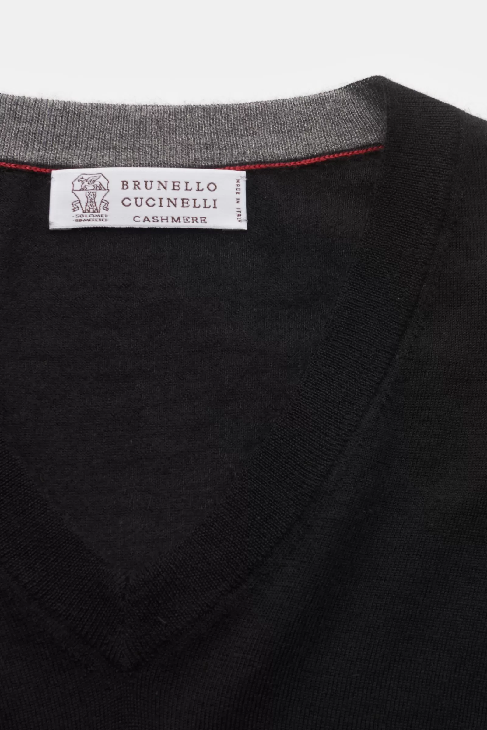 Fine Knit V-Neck Jumper Black^Brunello Cucinelli Discount