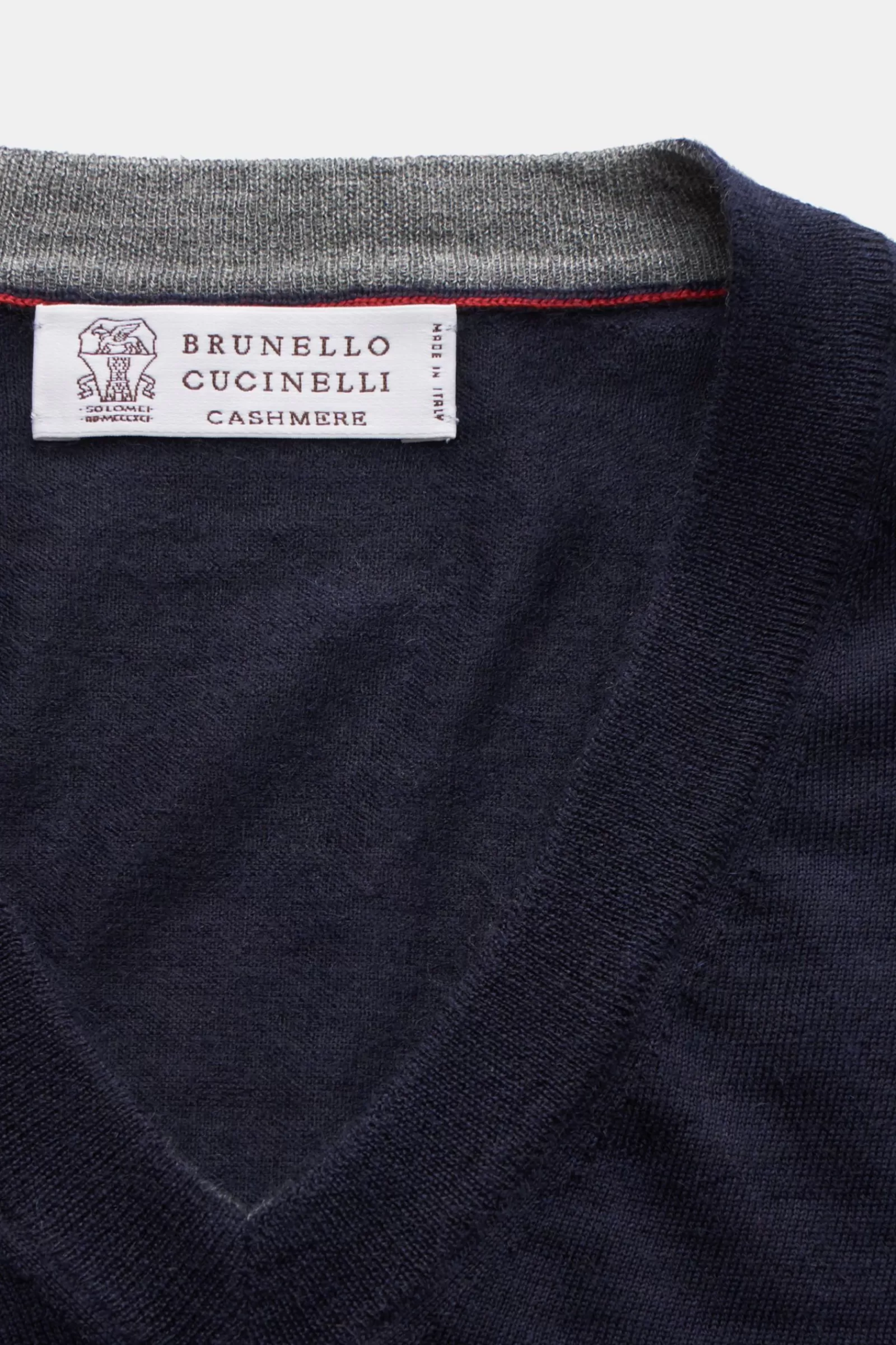 Fine Knit V-Neck Jumper Navy^Brunello Cucinelli Clearance