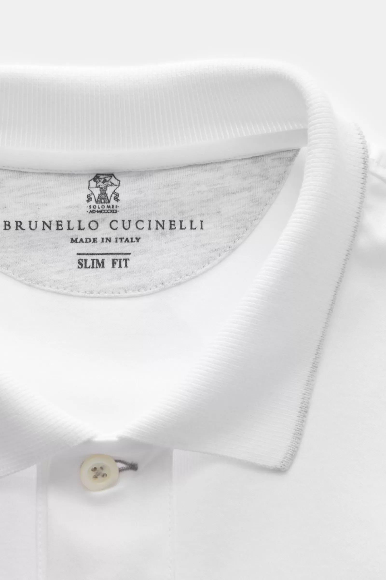 Jersey Longsleeve-Poloshirt Weis>Brunello Cucinelli New