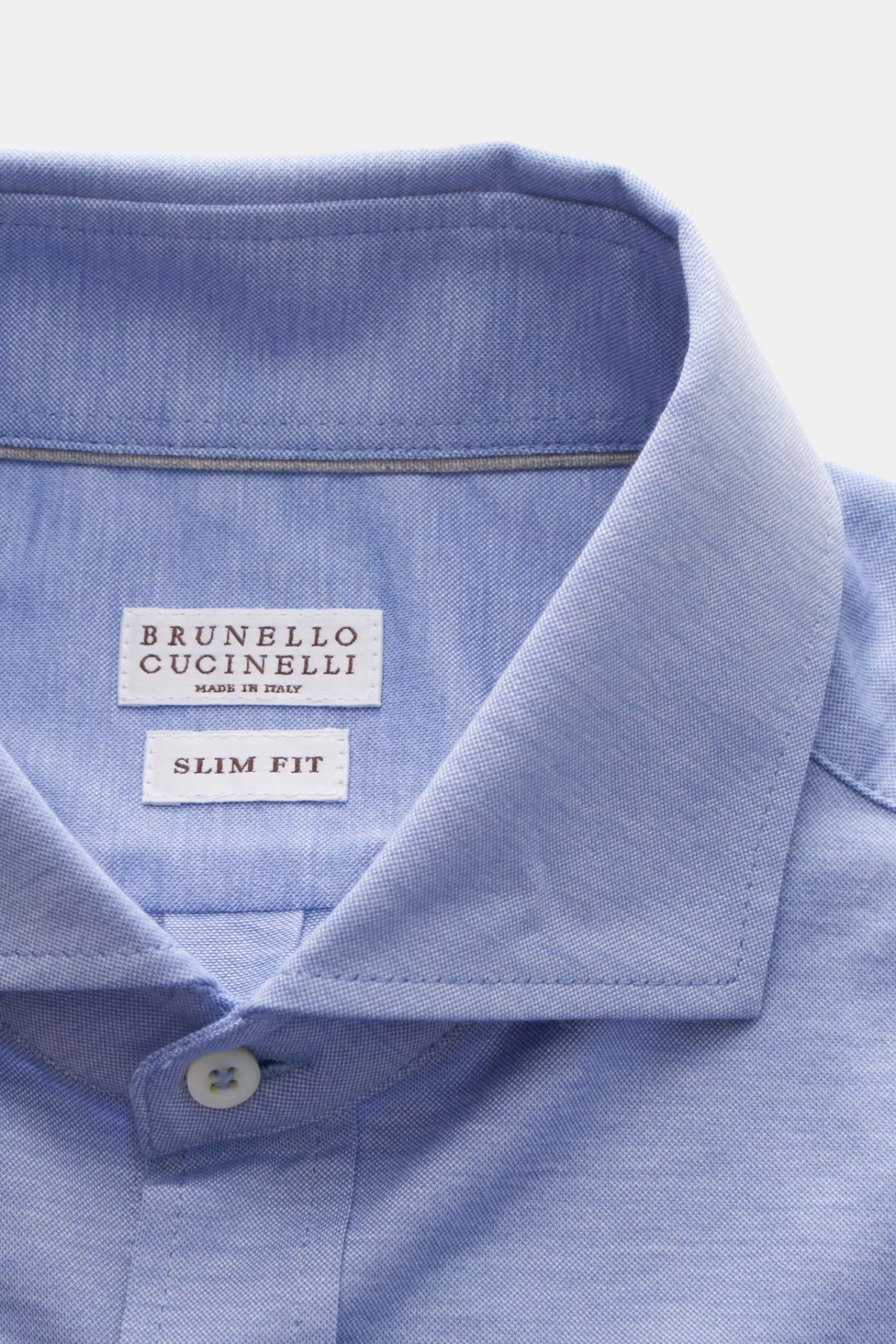 Jersey-Hemd Haifisch-Kragen Rauchblau>Brunello Cucinelli Best Sale