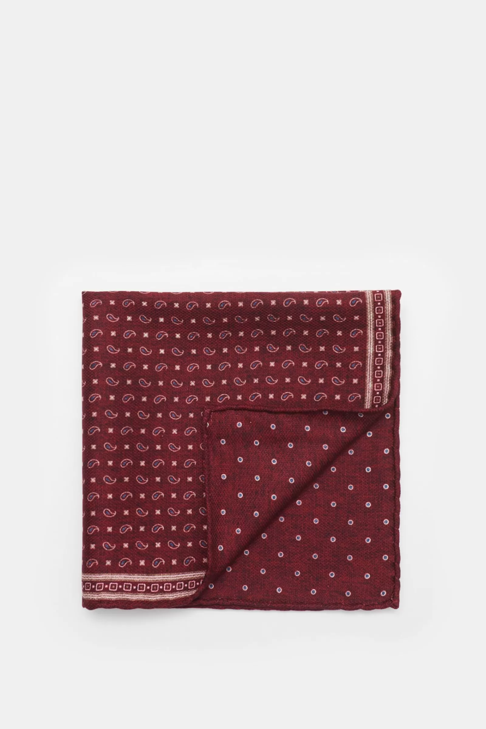 Pocket Square Burgundy/Cream Patterned^Brunello Cucinelli Store