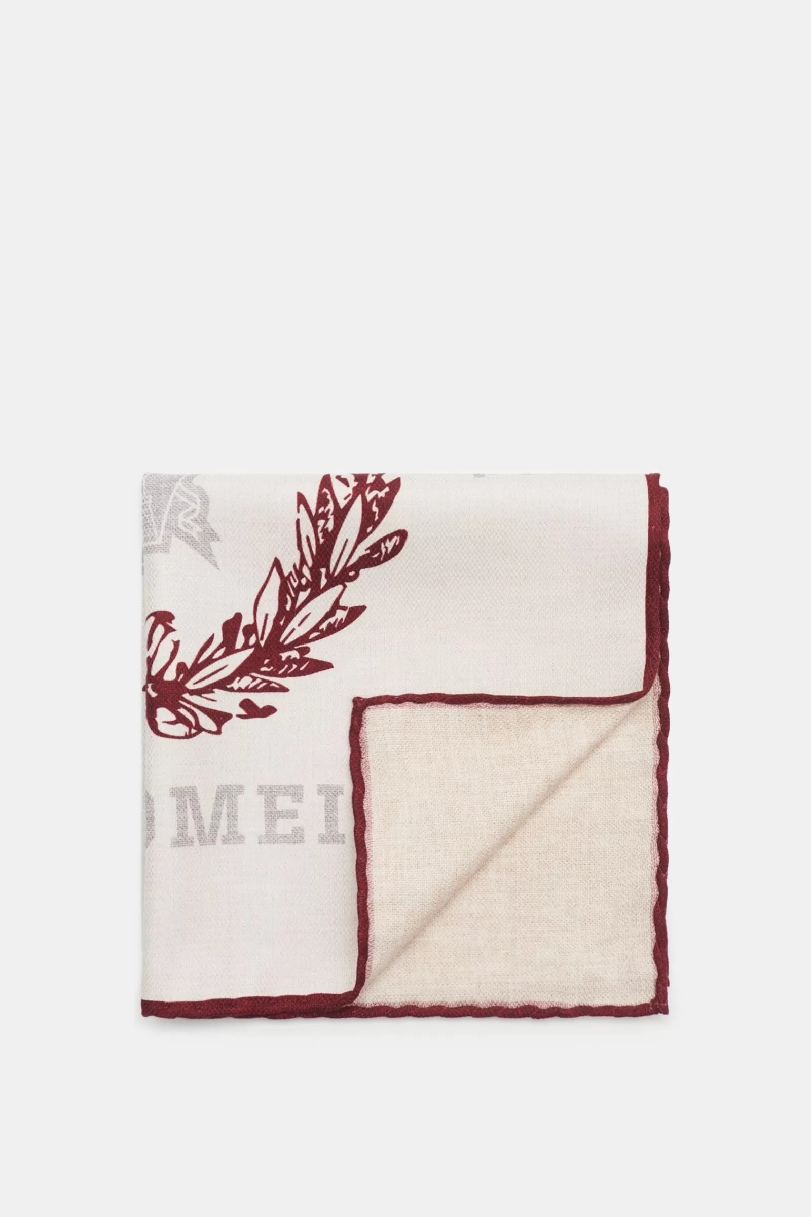 Pocket Square Cream/Burgundy^Brunello Cucinelli Best