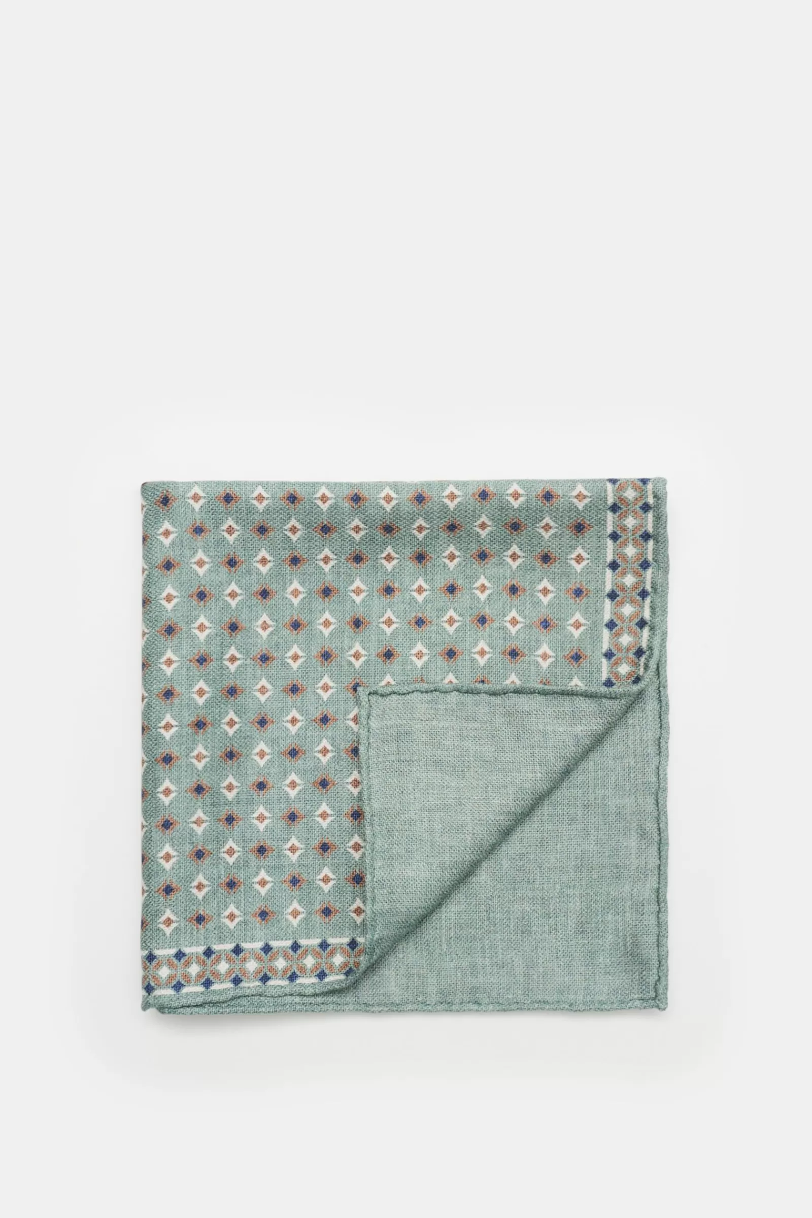 Pocket Square Pastel Green/Cream Patterned^Brunello Cucinelli Discount