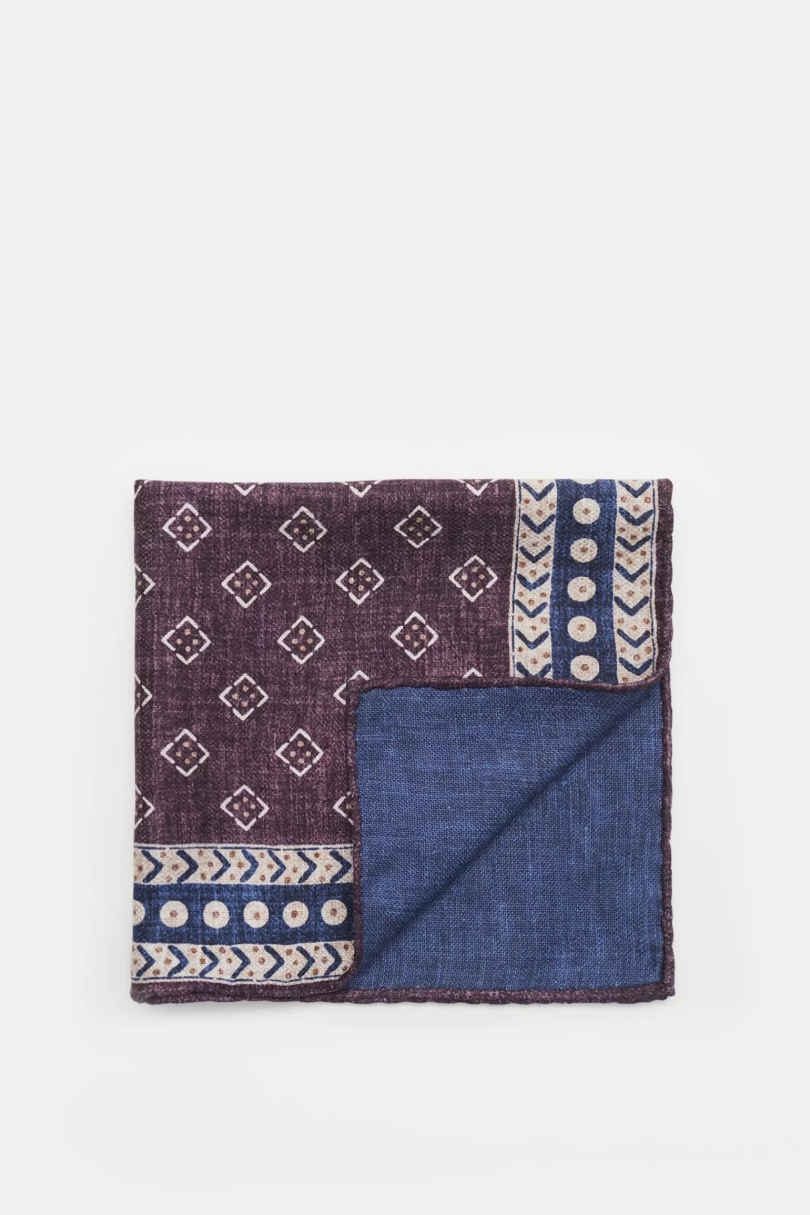 Pocket Square Purple/Navy Patterned^Brunello Cucinelli Discount