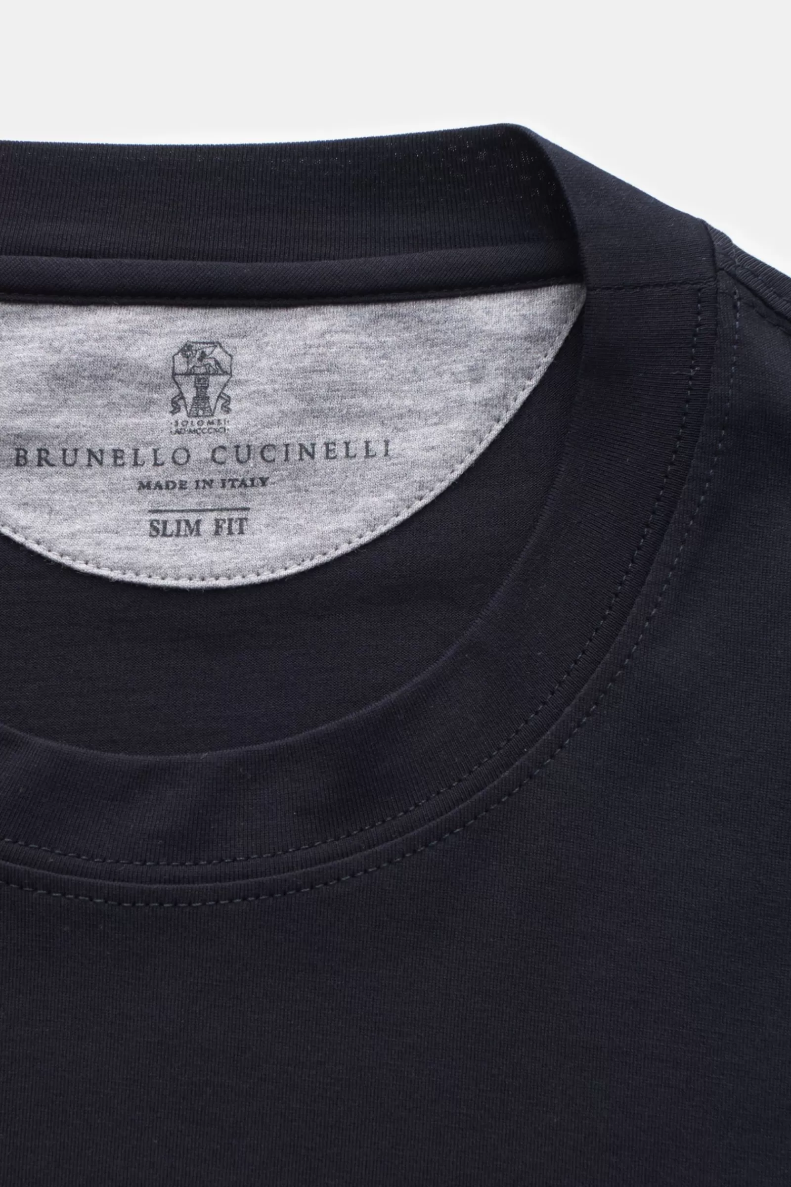 Rundhals-Longsleeve Navy>Brunello Cucinelli Store