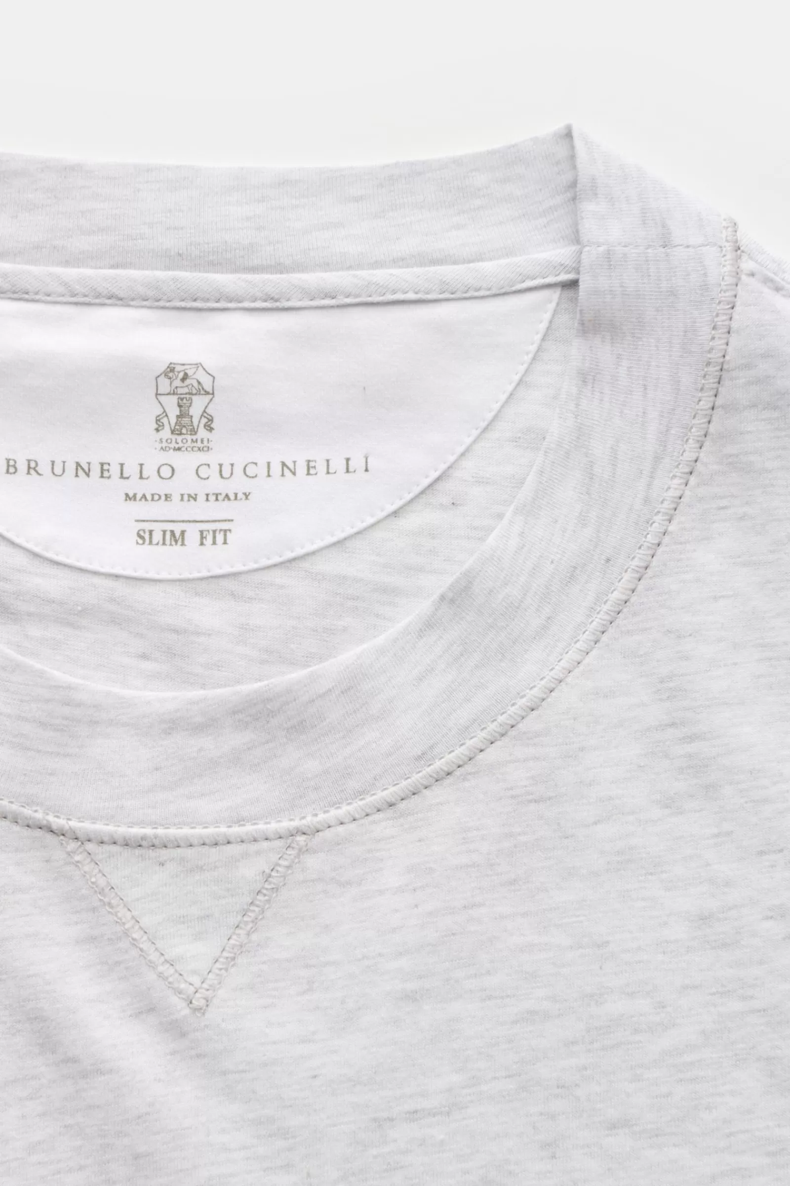 Rundhals-T-Shirt Hellgrau>Brunello Cucinelli Store