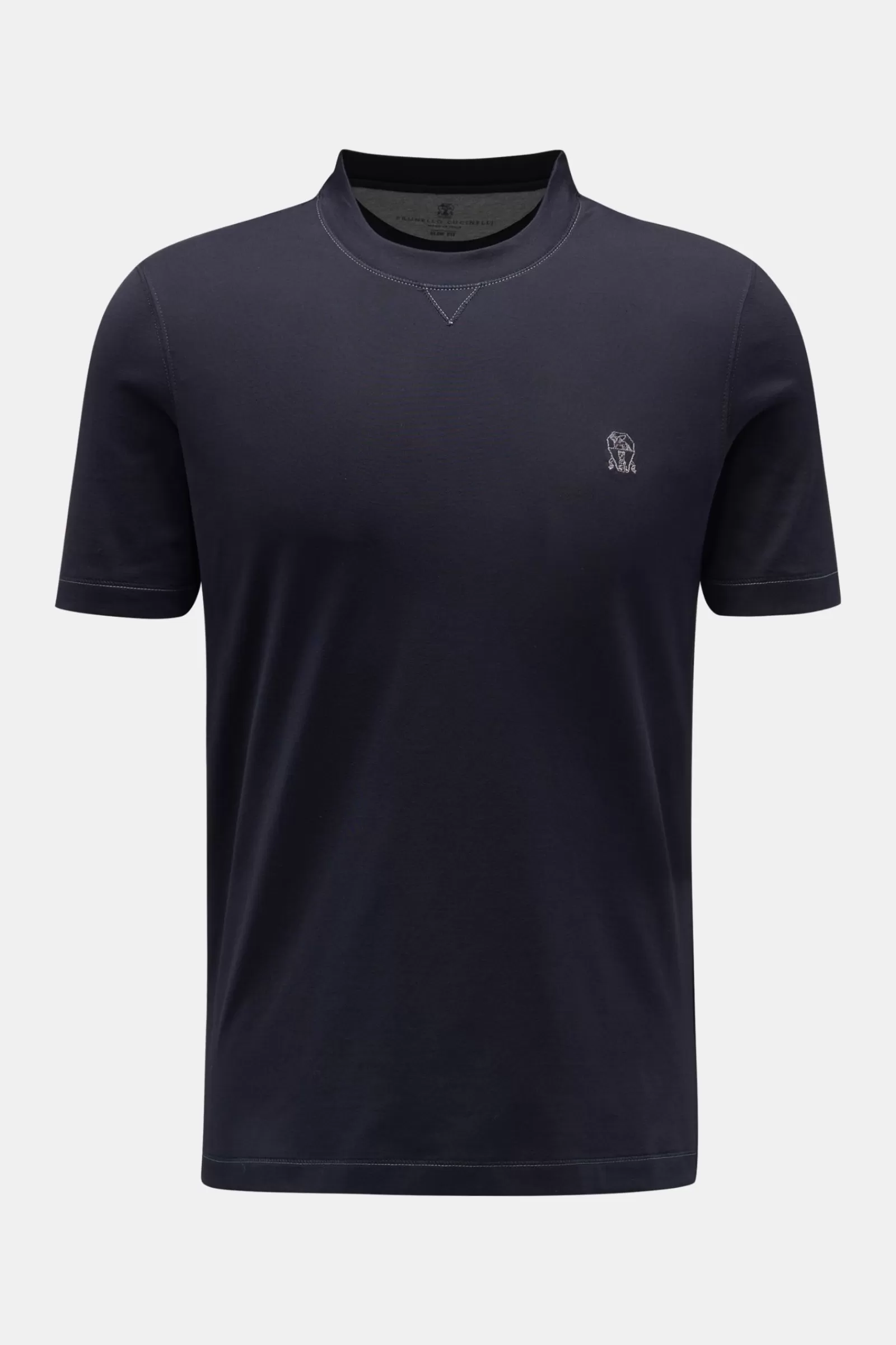 Rundhals-T-Shirt Navy>Brunello Cucinelli Shop