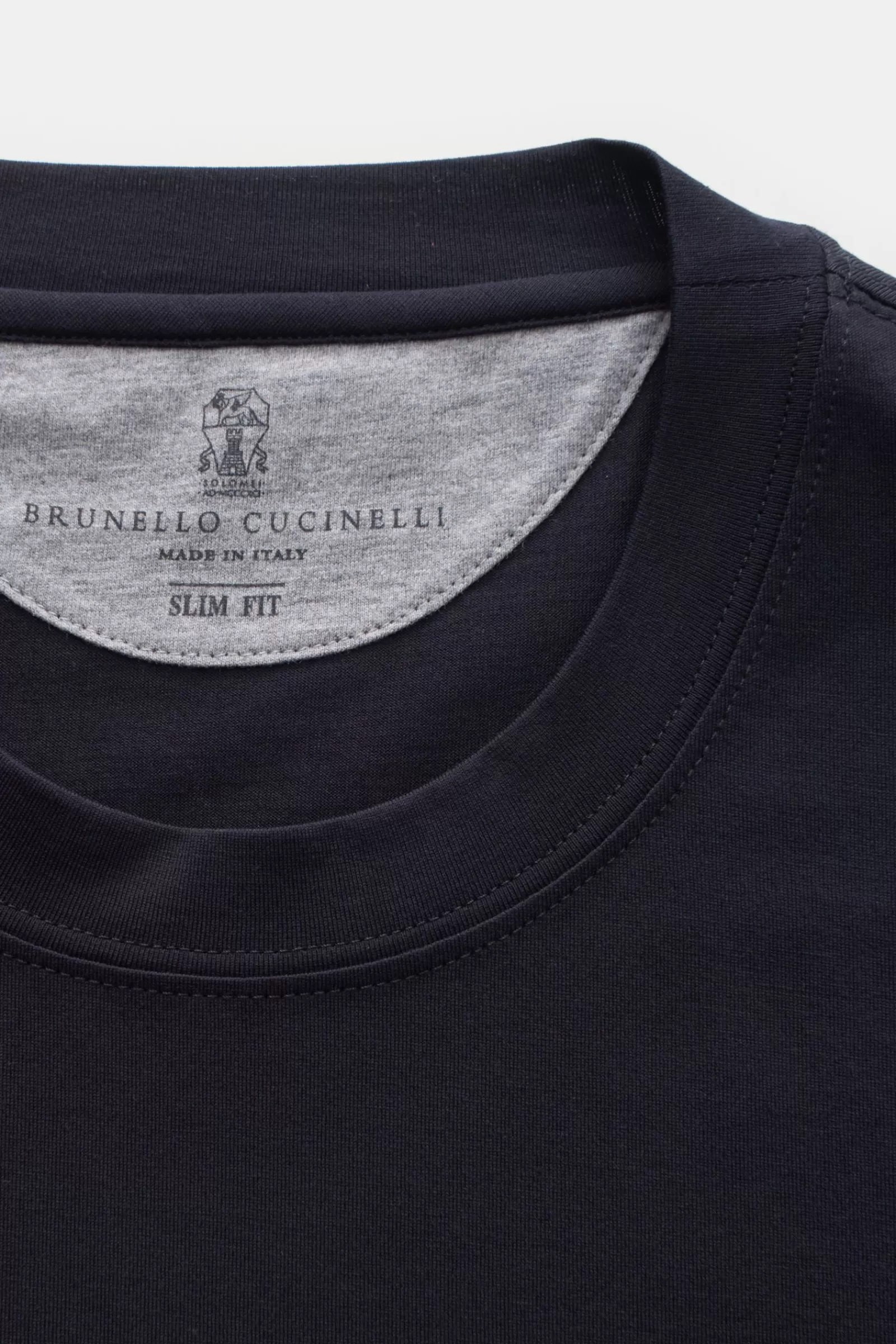 Rundhals-T-Shirt Navy>Brunello Cucinelli Sale