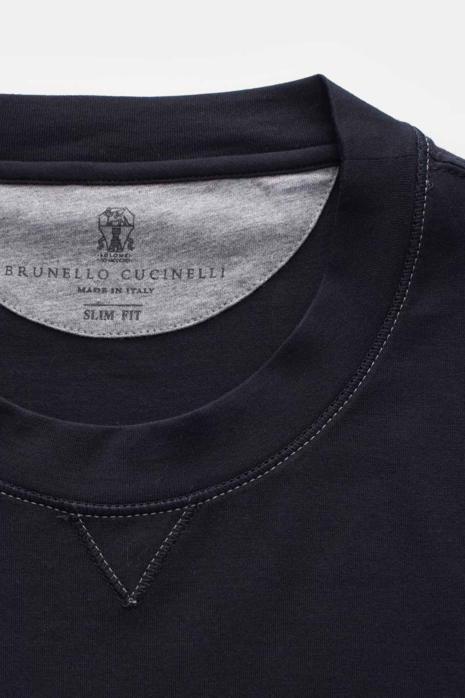 Rundhals-T-Shirt Navy>Brunello Cucinelli Shop