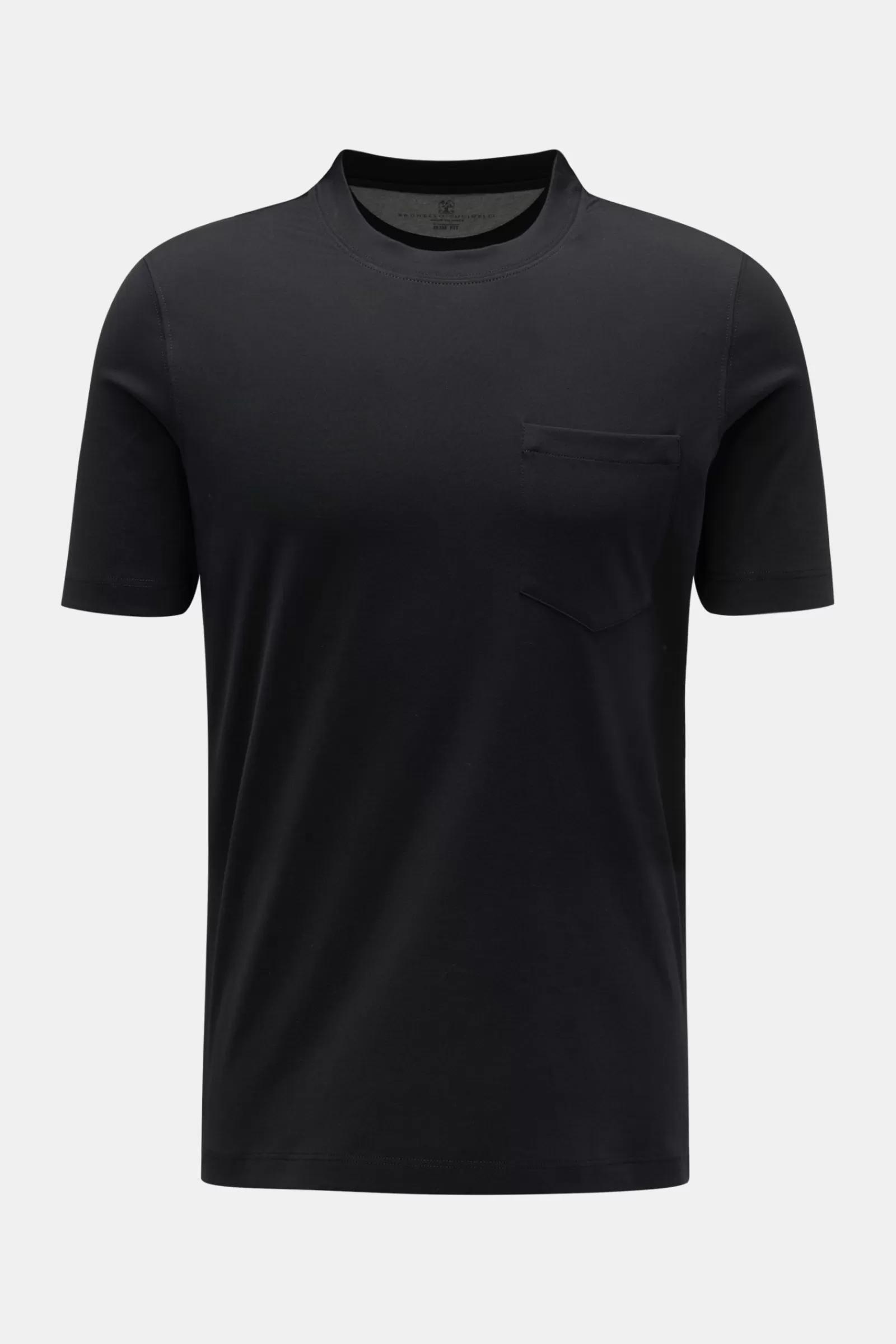 Rundhals-T-Shirt Schwarz>Brunello Cucinelli Flash Sale