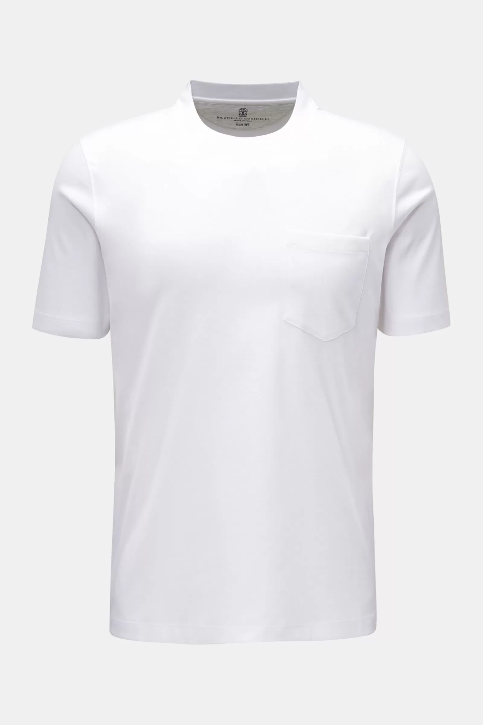 Rundhals-T-Shirt Weis>Brunello Cucinelli Flash Sale