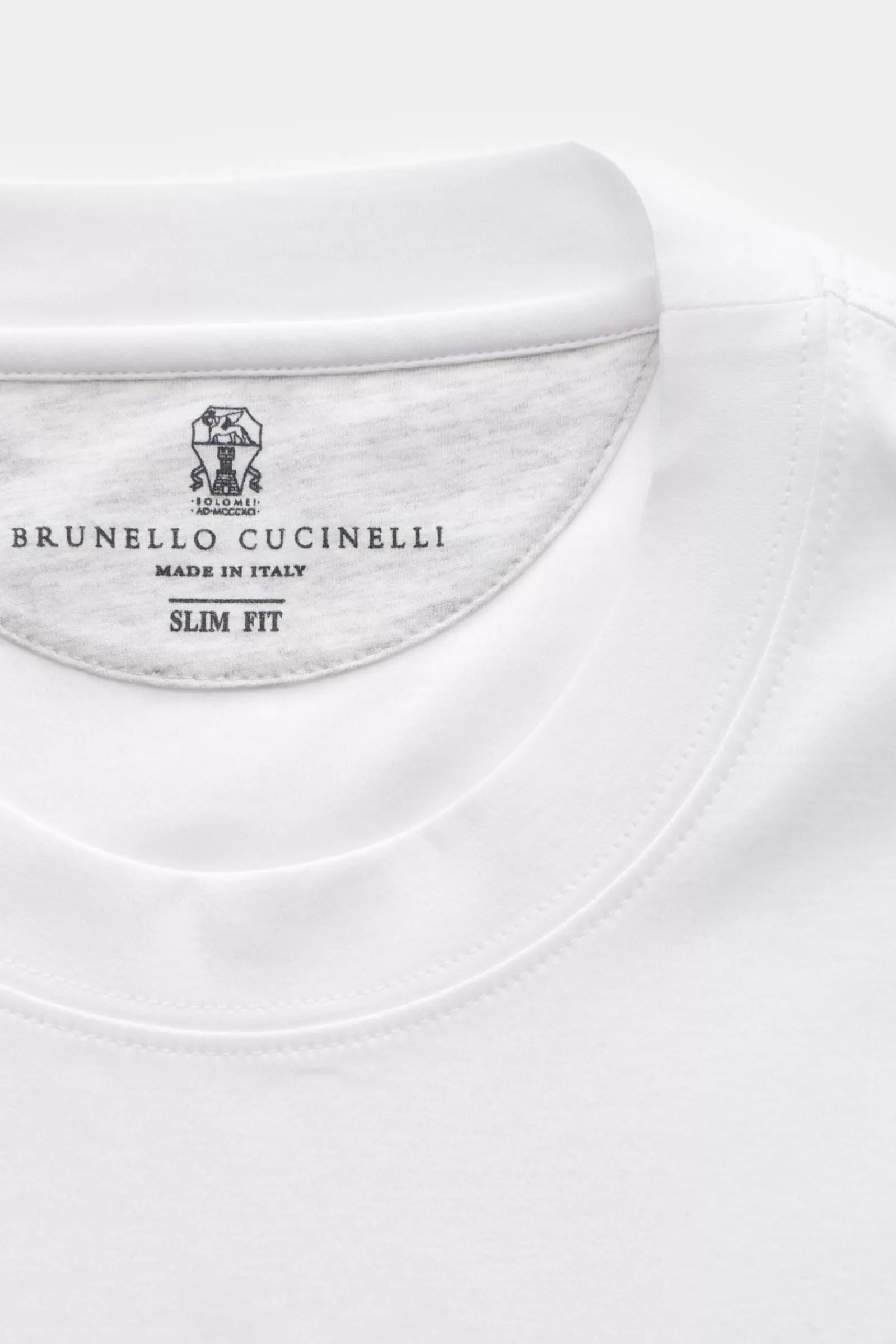 Rundhals-T-Shirt Weis>Brunello Cucinelli Flash Sale