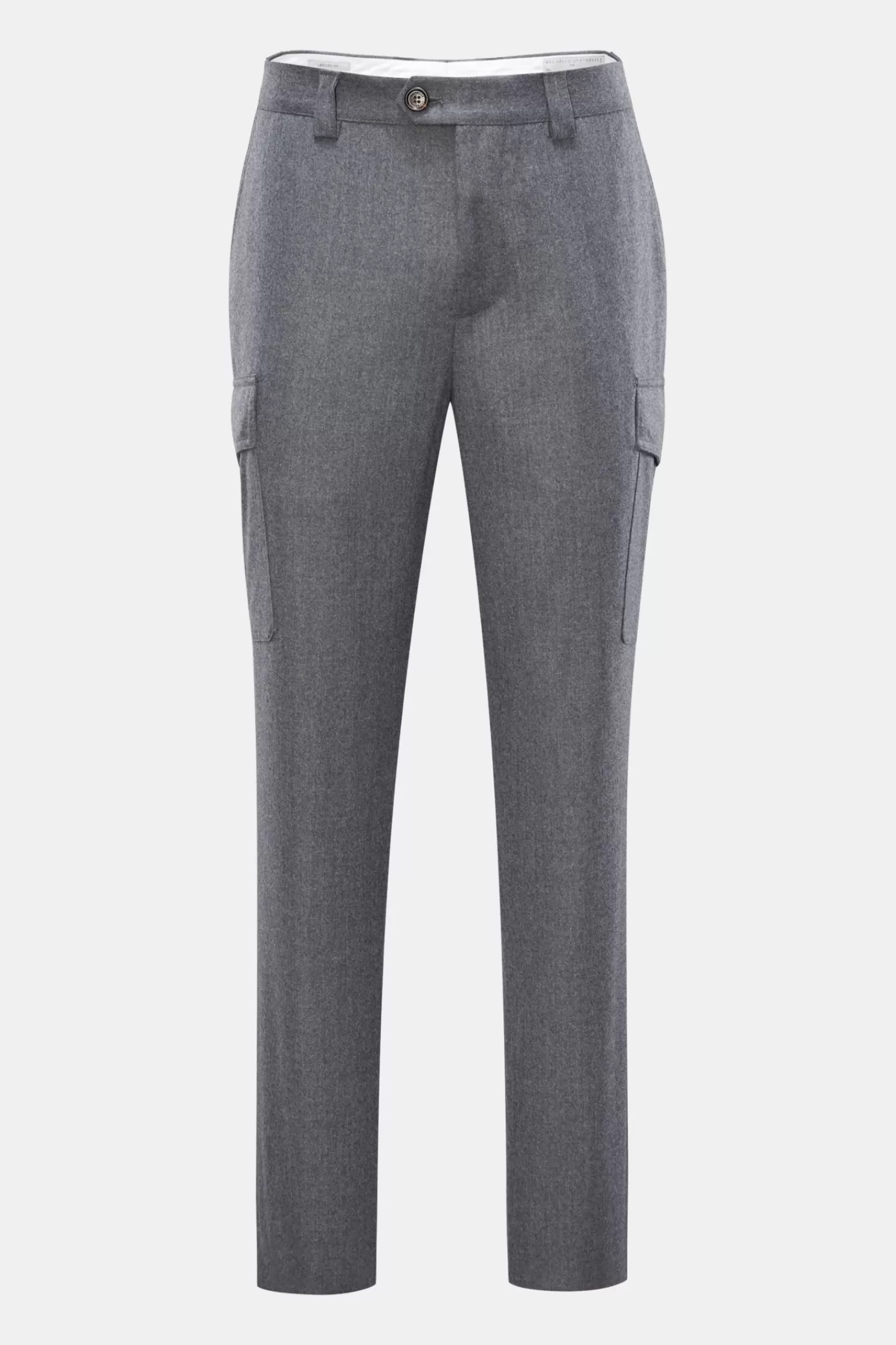 Wool Cargo Trousers 'Leisure Fit' Dark Grey>Brunello Cucinelli Online