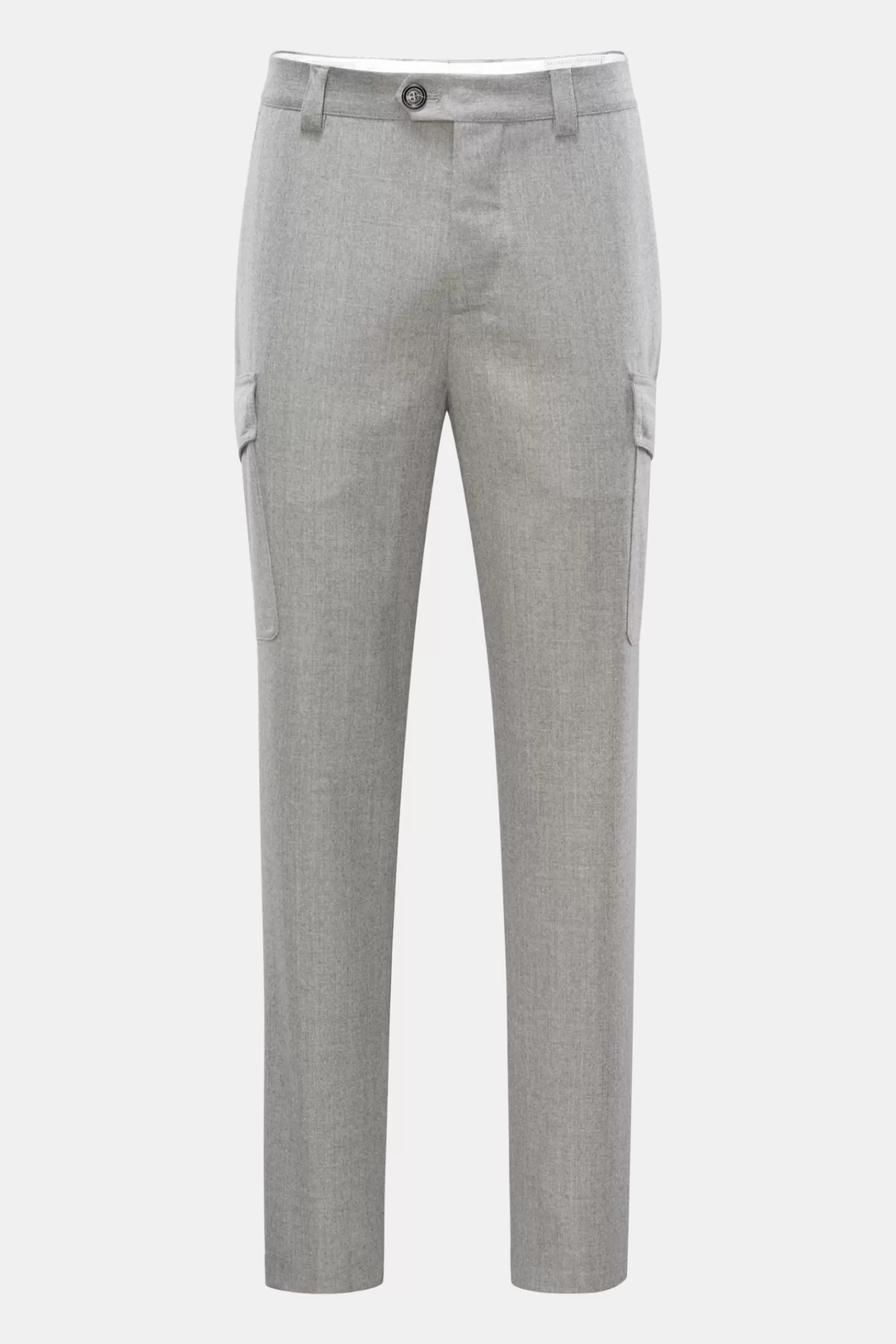 Wool Cargo Trousers 'Leisure Fit' Grey>Brunello Cucinelli Online