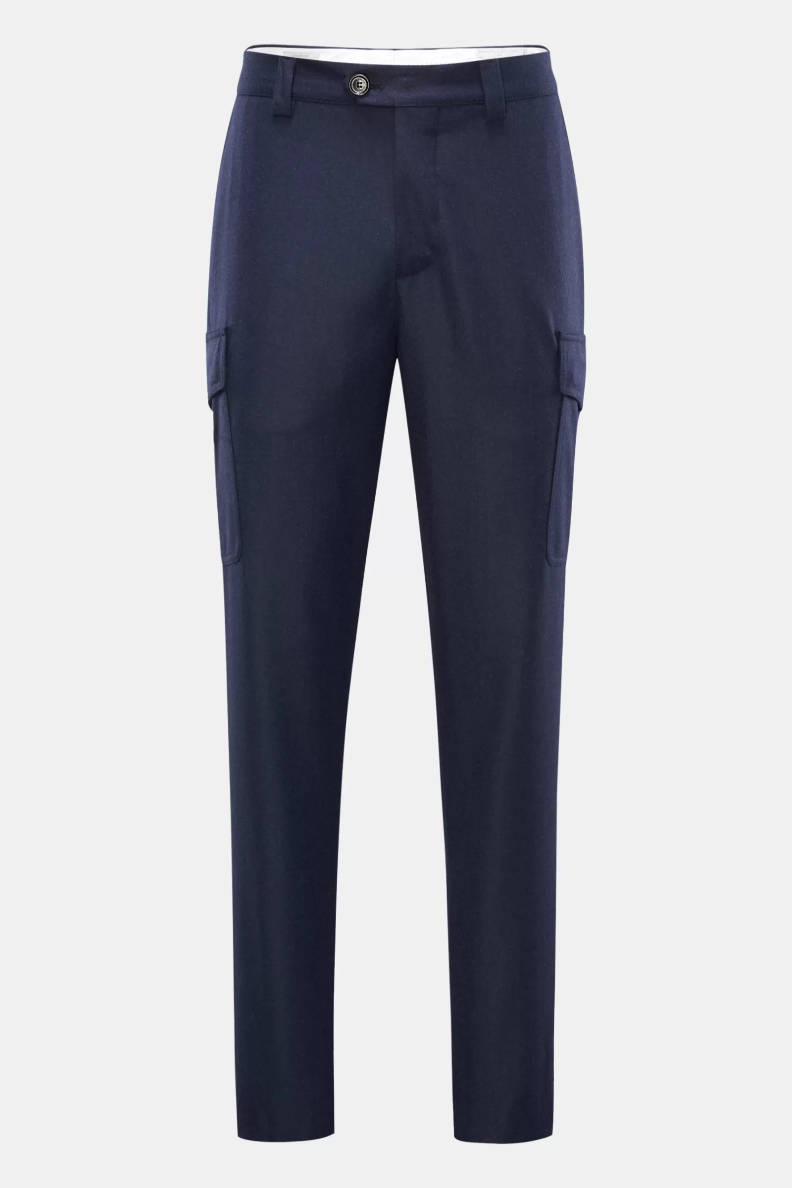 Wool Cargo Trousers 'Leisure Fit' Navy>Brunello Cucinelli Clearance