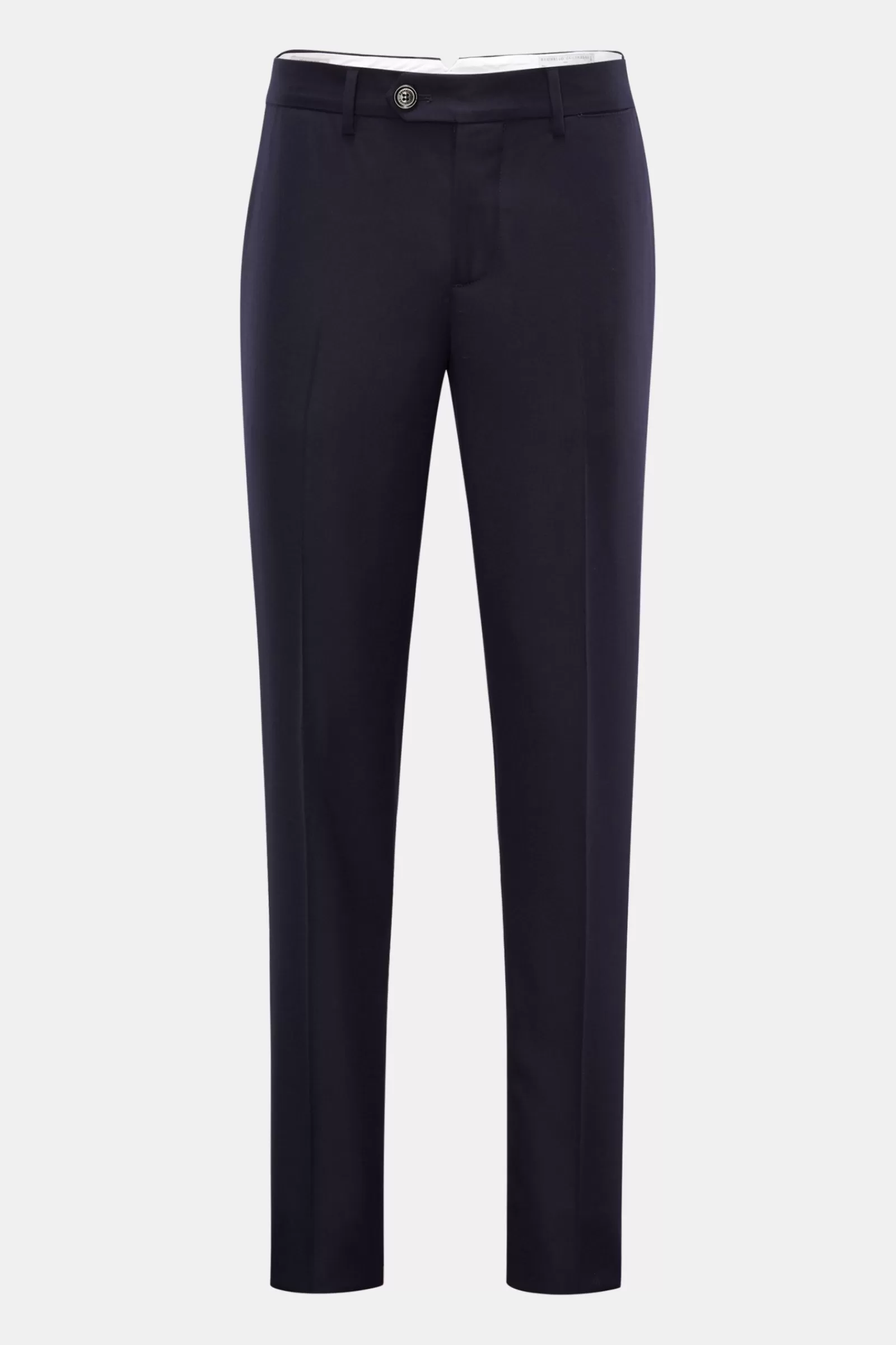 Wool Trousers 'Italian Fit' Navy>Brunello Cucinelli New