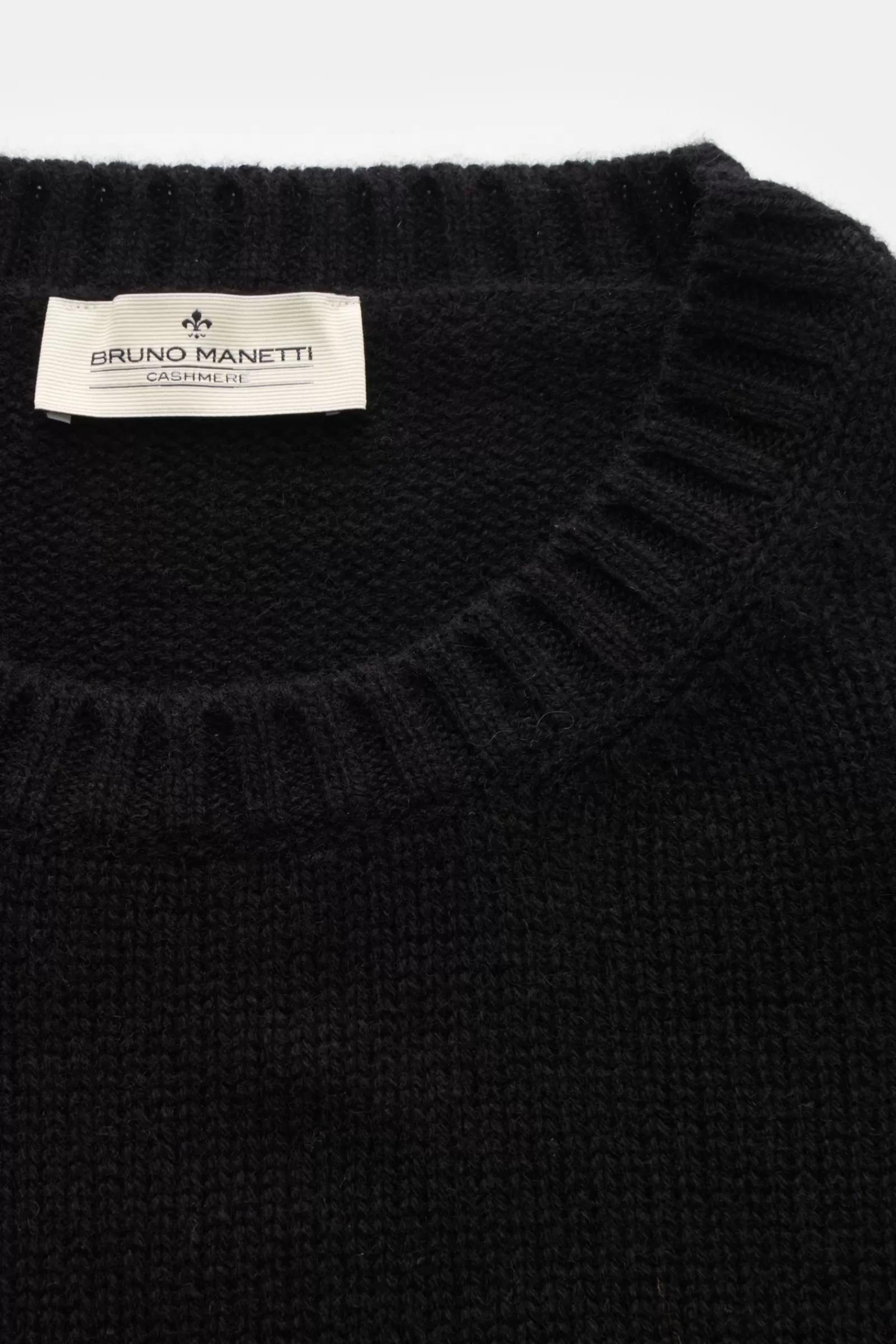 Cashmere Crew Neck Jumper Black^Bruno Manetti Cheap