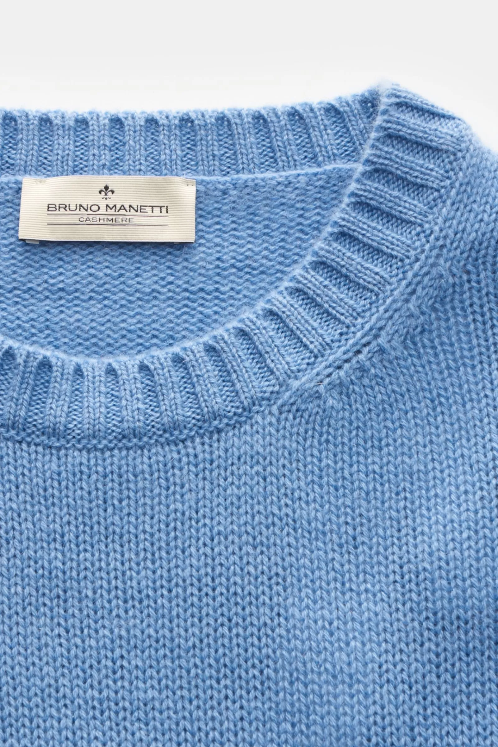 Cashmere Crew Neck Jumper Blue^Bruno Manetti New