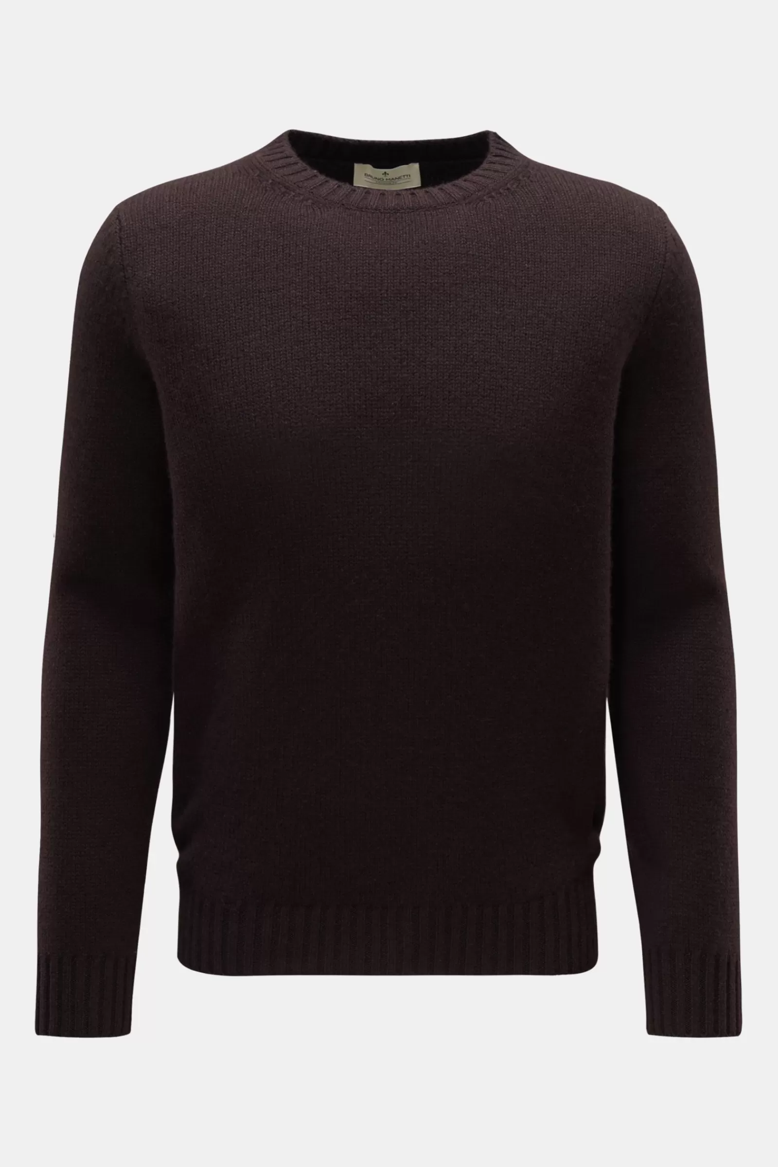 Cashmere Crew Neck Jumper Dark Brown^Bruno Manetti Sale