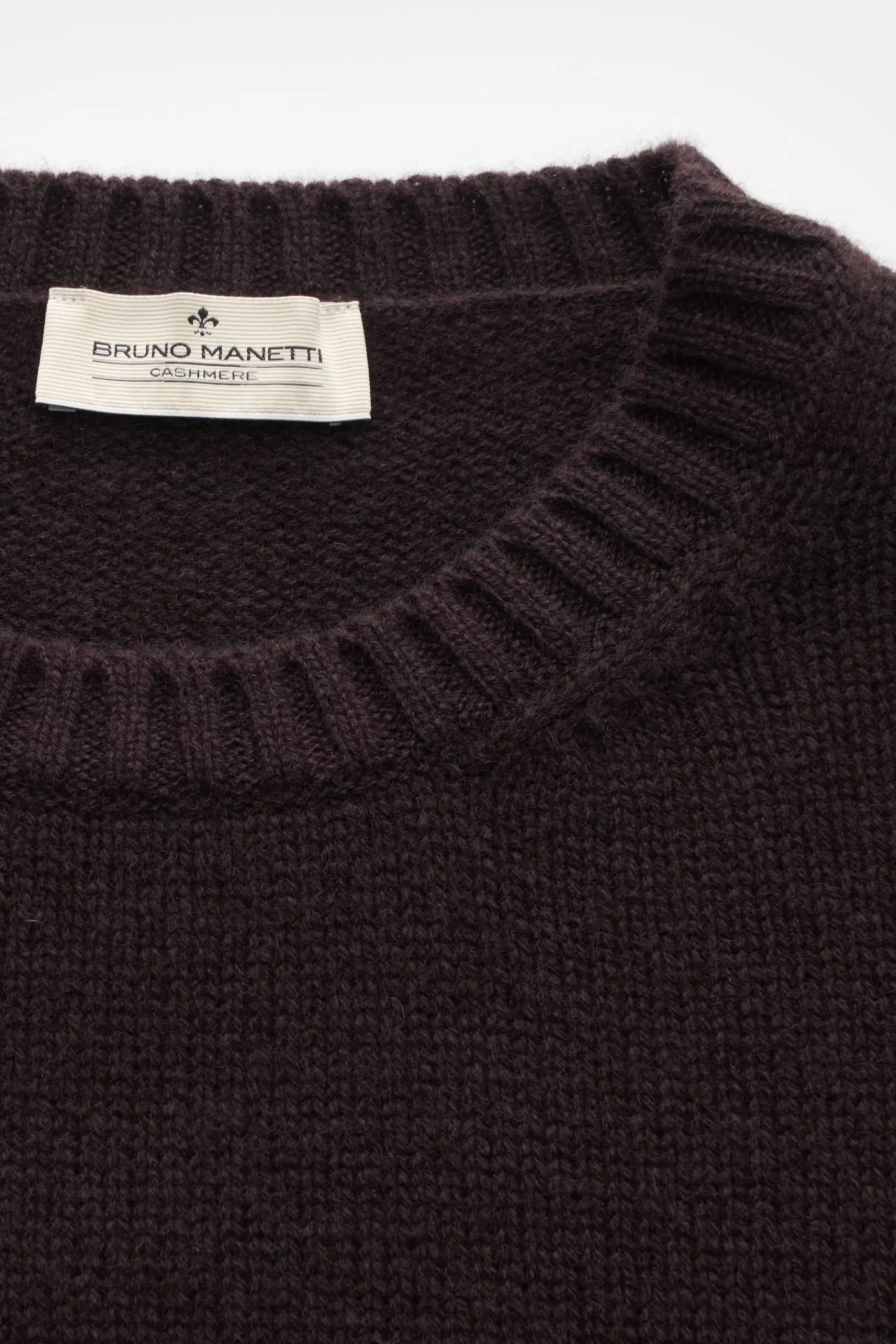 Cashmere Crew Neck Jumper Dark Brown^Bruno Manetti Sale