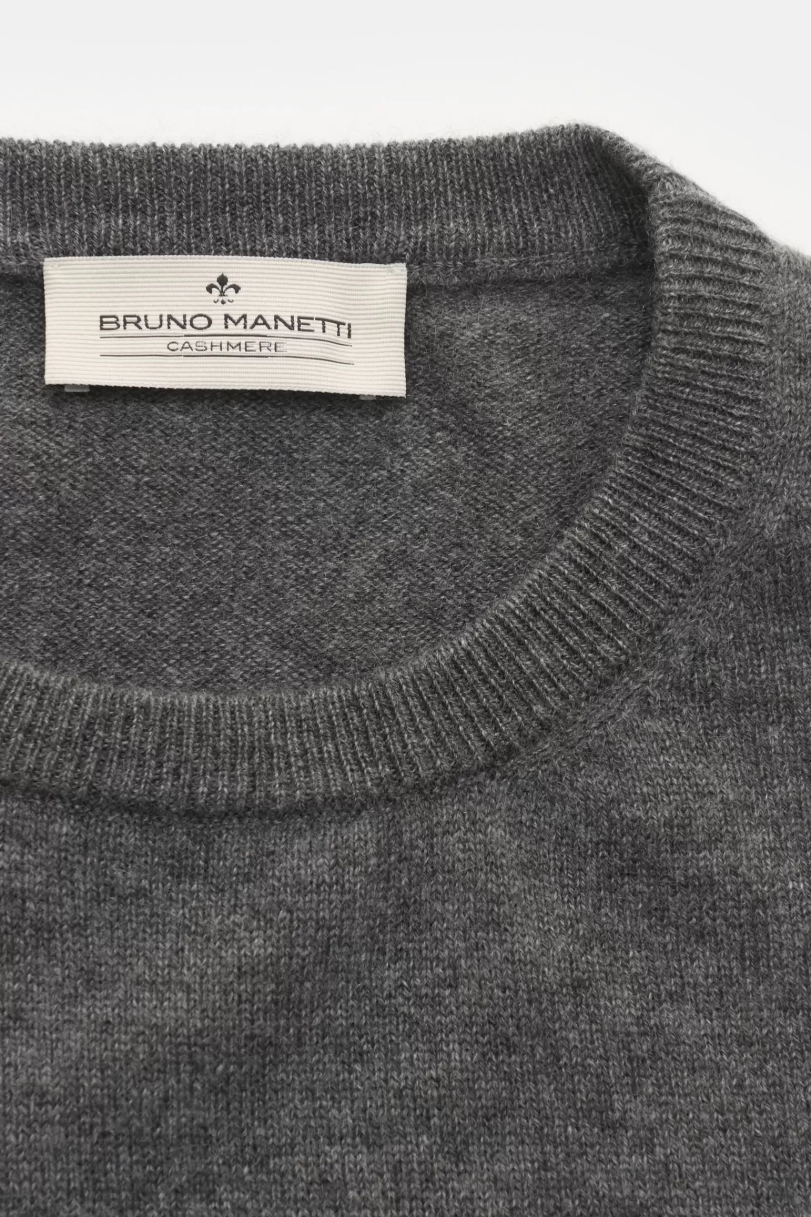 Cashmere Crew Neck Jumper Grey^Bruno Manetti Discount