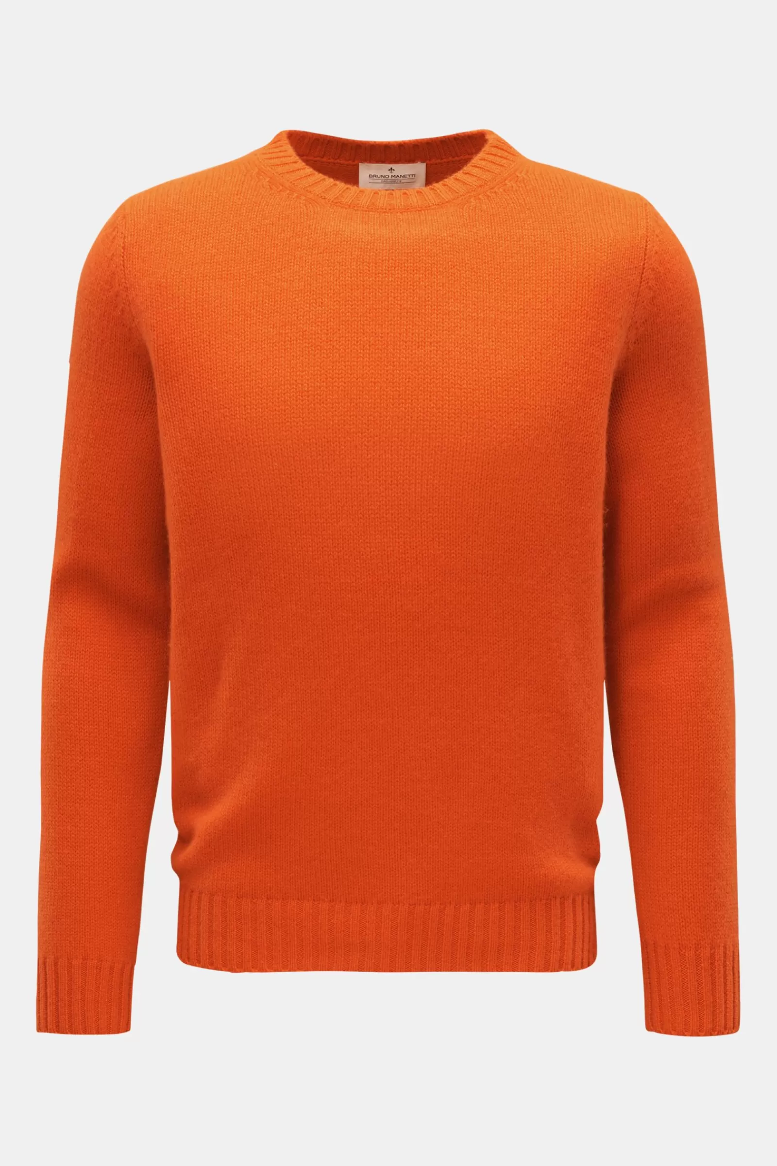 Cashmere Crew Neck Jumper Orange^Bruno Manetti Hot