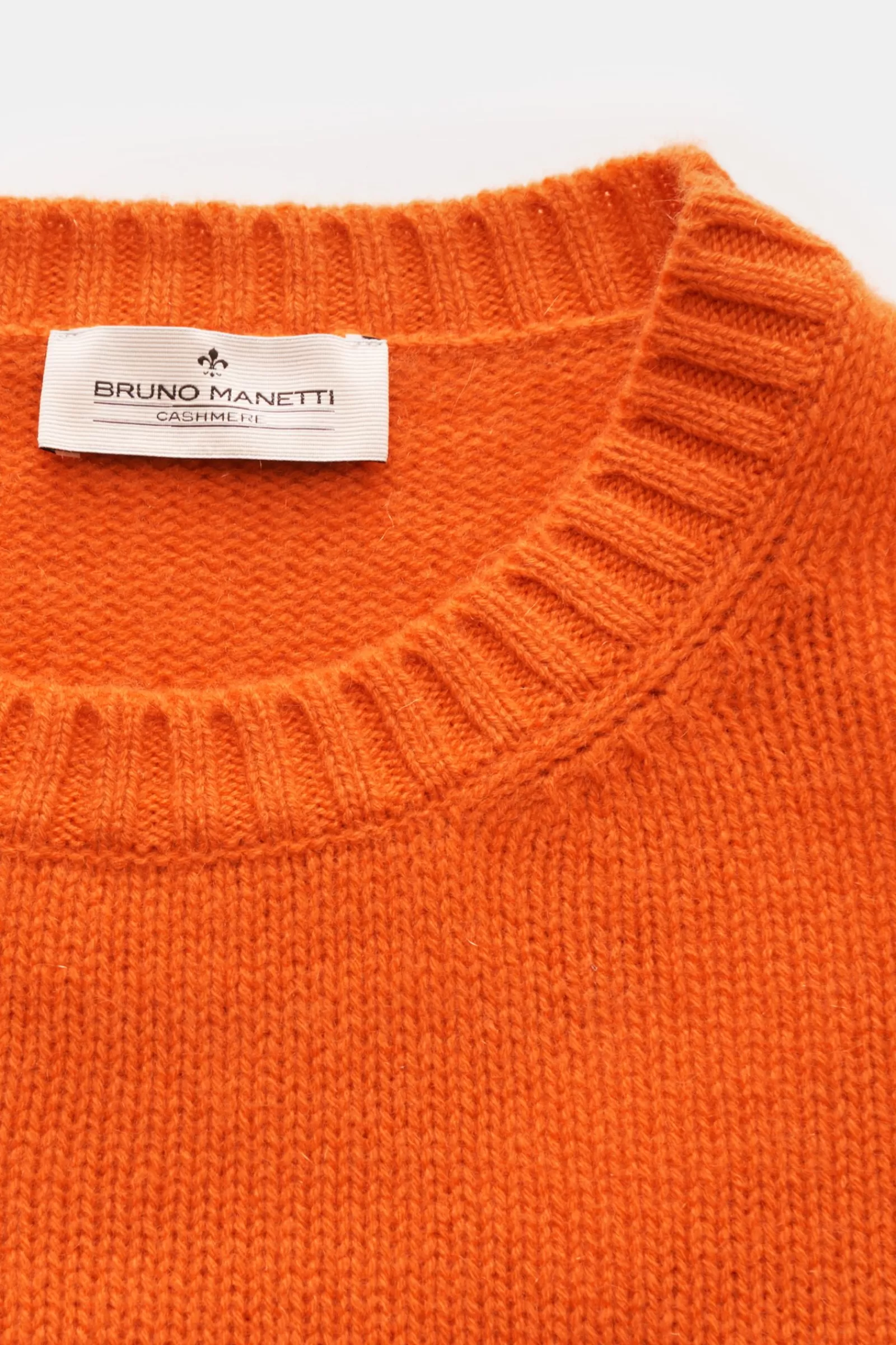 Cashmere Crew Neck Jumper Orange^Bruno Manetti Hot