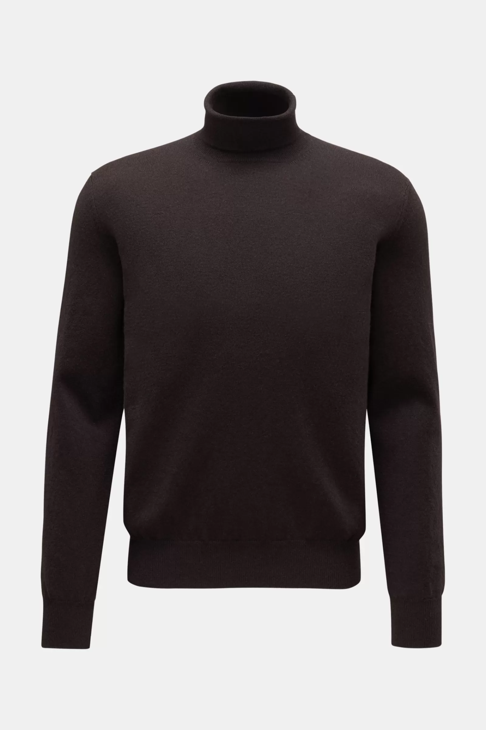 Cashmere Turtleneck Jumper Dark Brown^Bruno Manetti Fashion