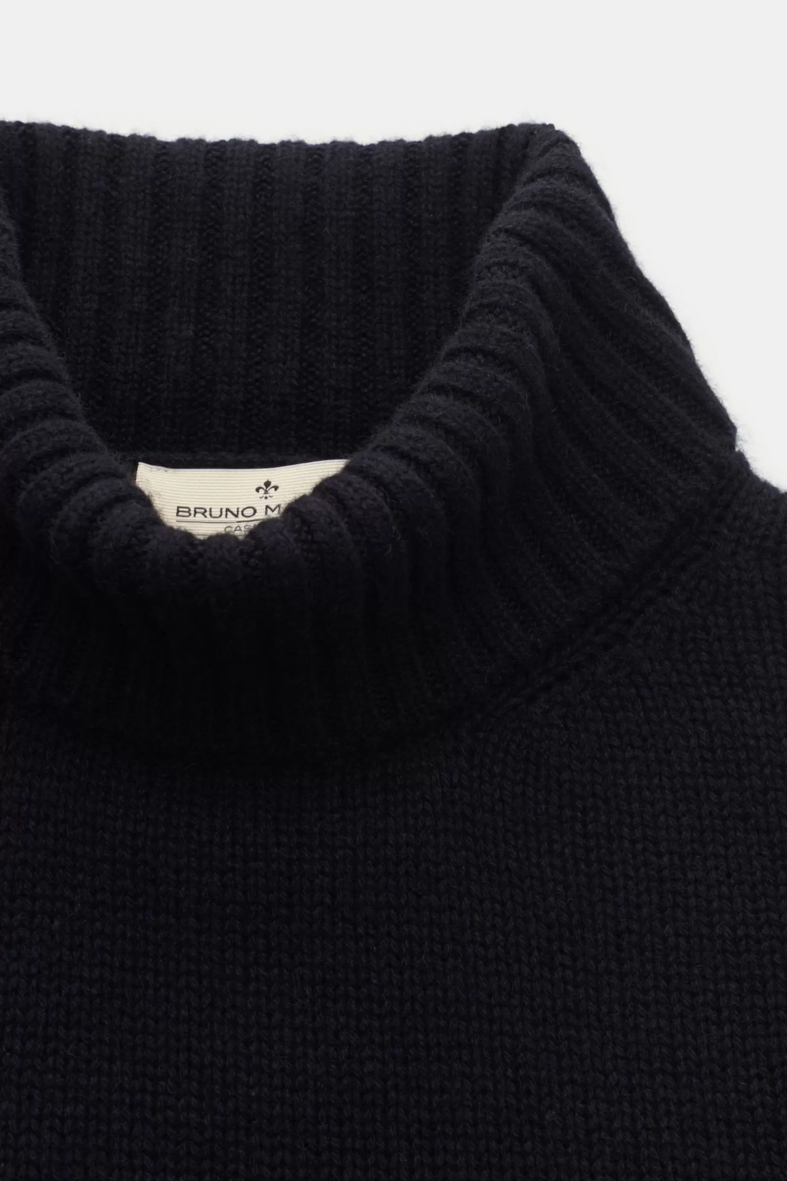 Cashmere Turtle-Neck Jumper Dark Navy^Bruno Manetti New