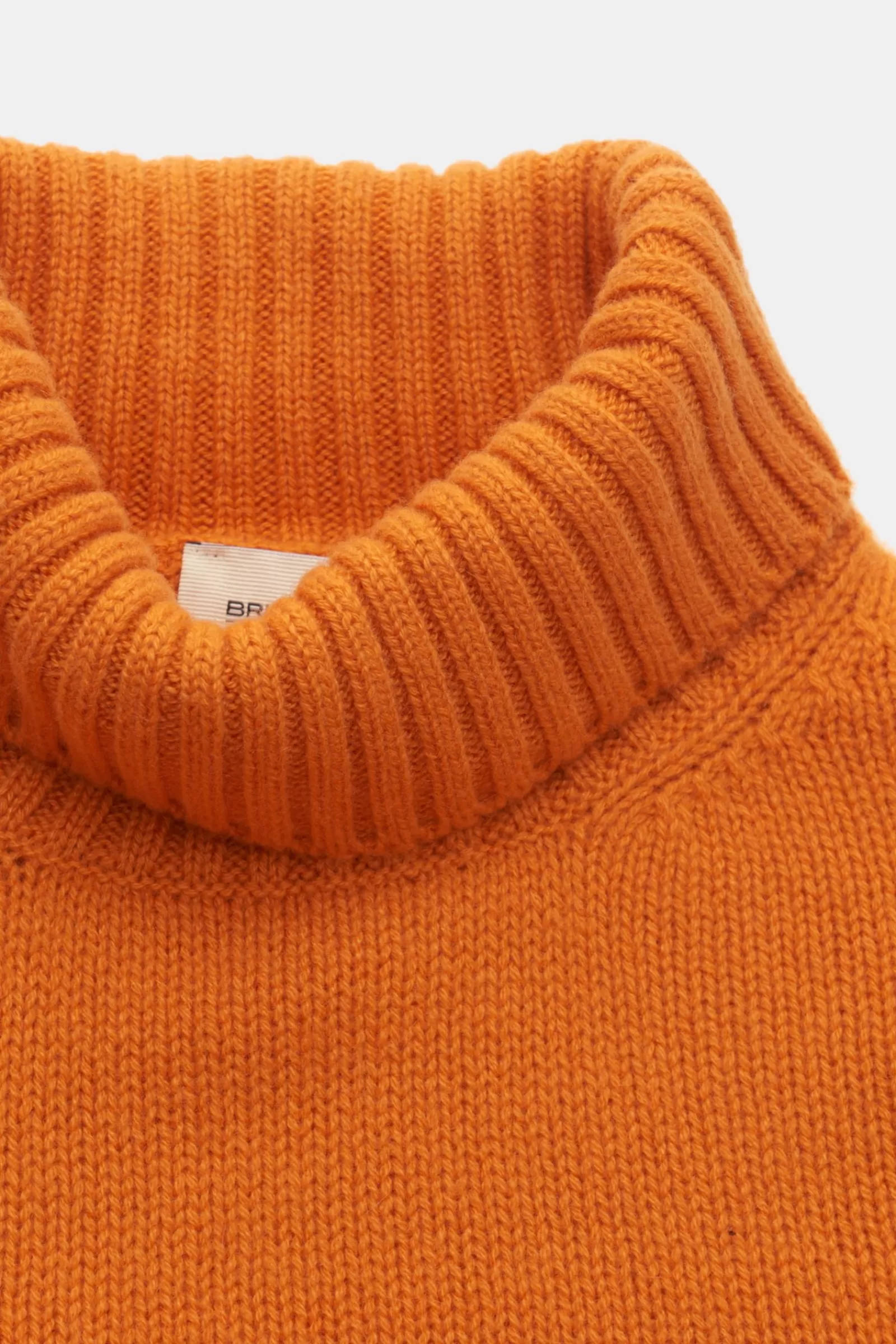 Cashmere Turtleneck Jumper Orange^Bruno Manetti Fashion