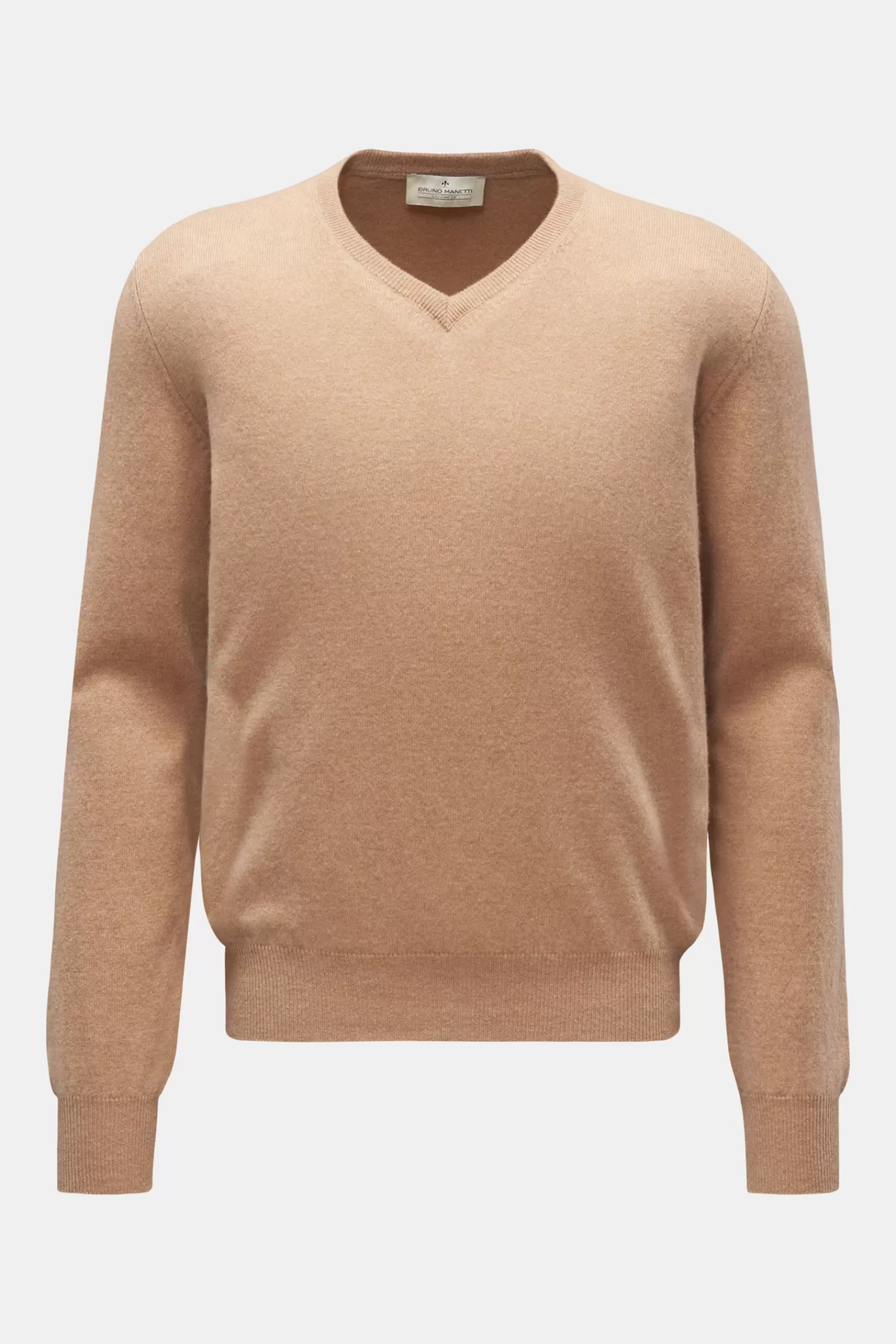 Cashmere V-Neck Jumper Beige^Bruno Manetti Shop