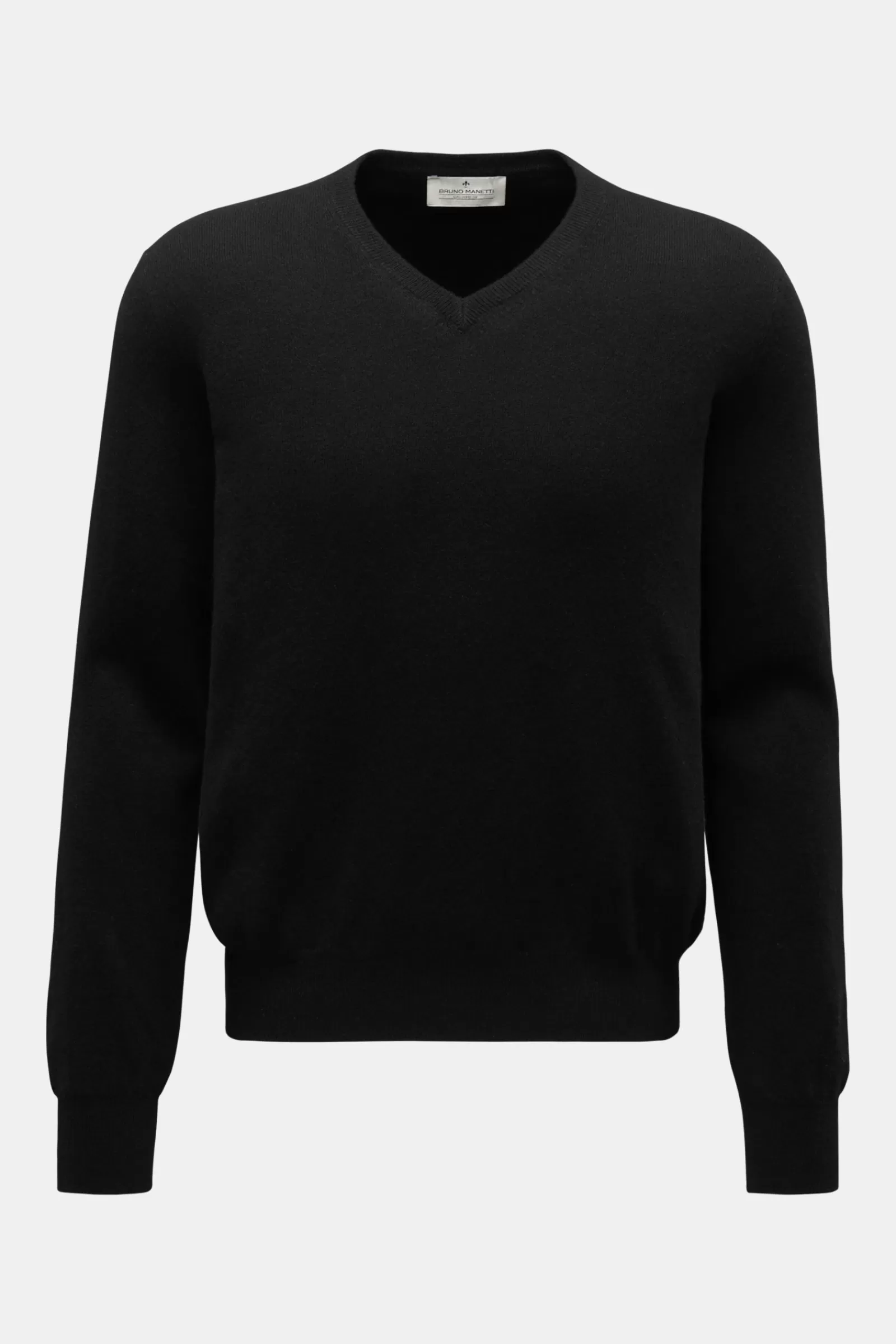 Cashmere V-Neck Jumper Black^Bruno Manetti Sale