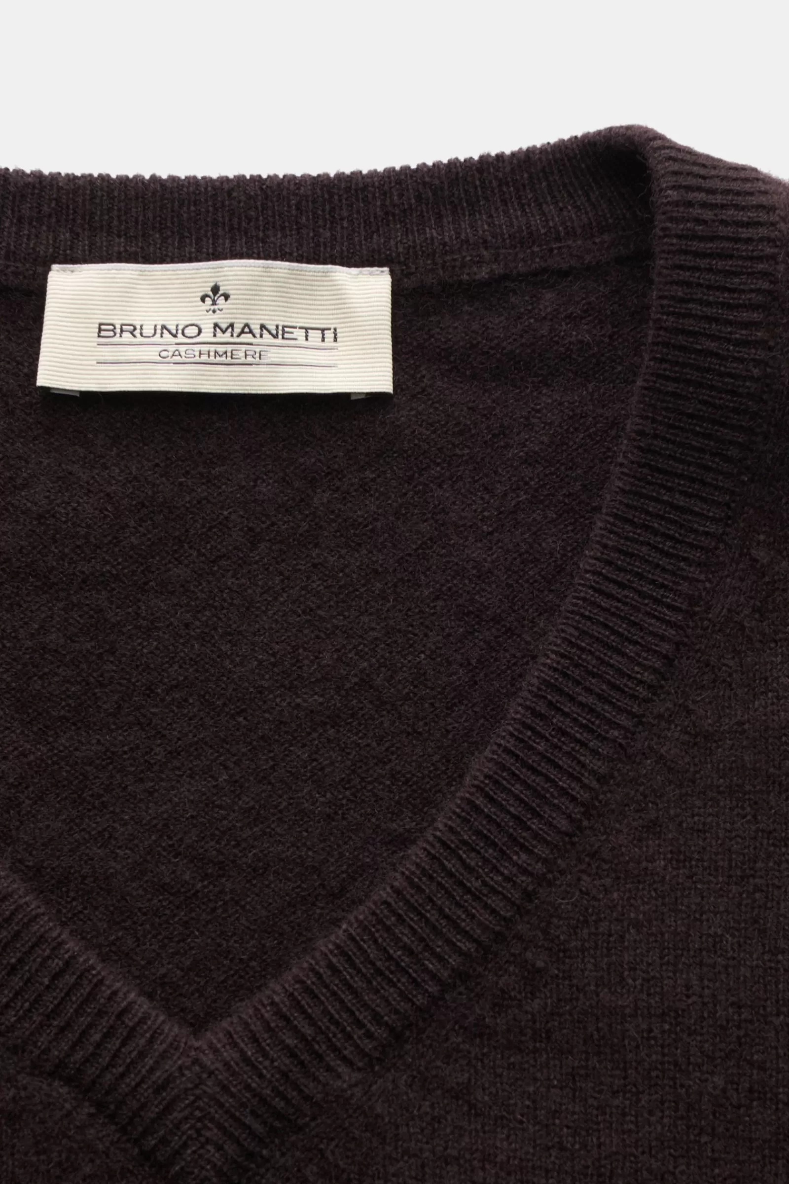 Cashmere V-Neck Jumper Brown^Bruno Manetti Best