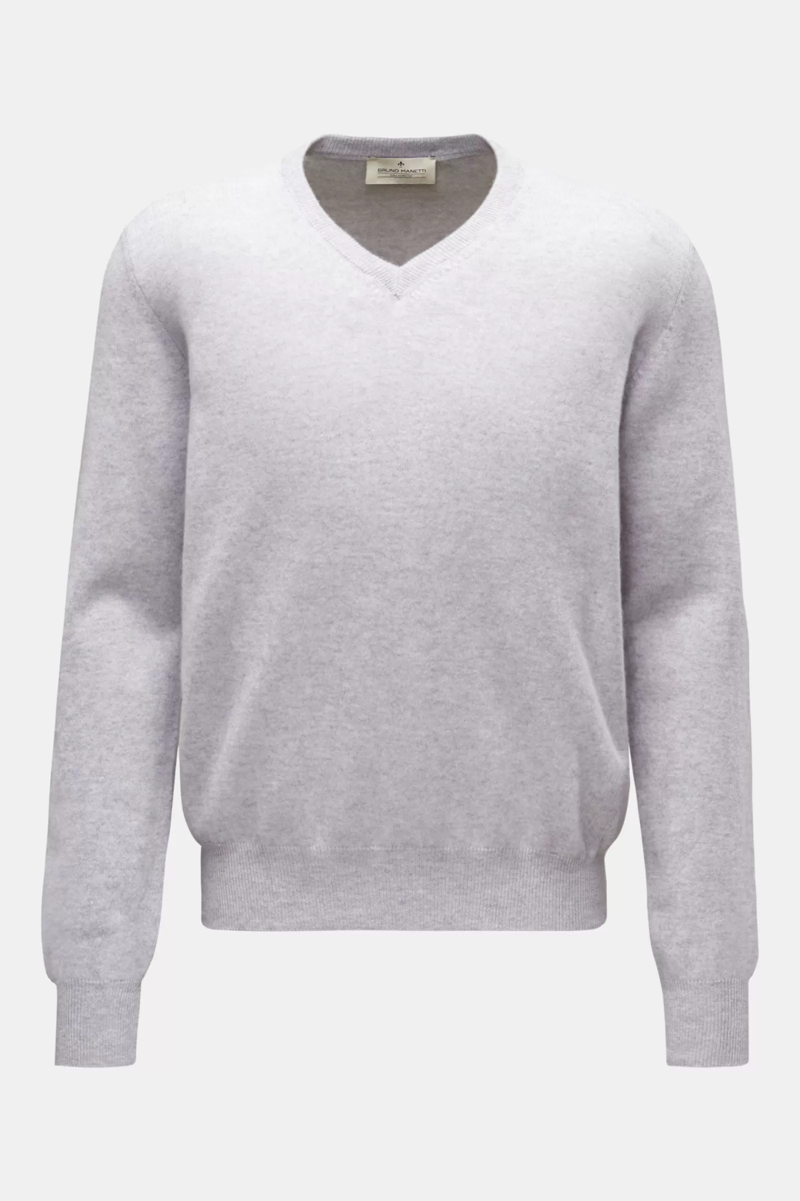 Cashmere V-Neck Jumper Light Grey^Bruno Manetti Online