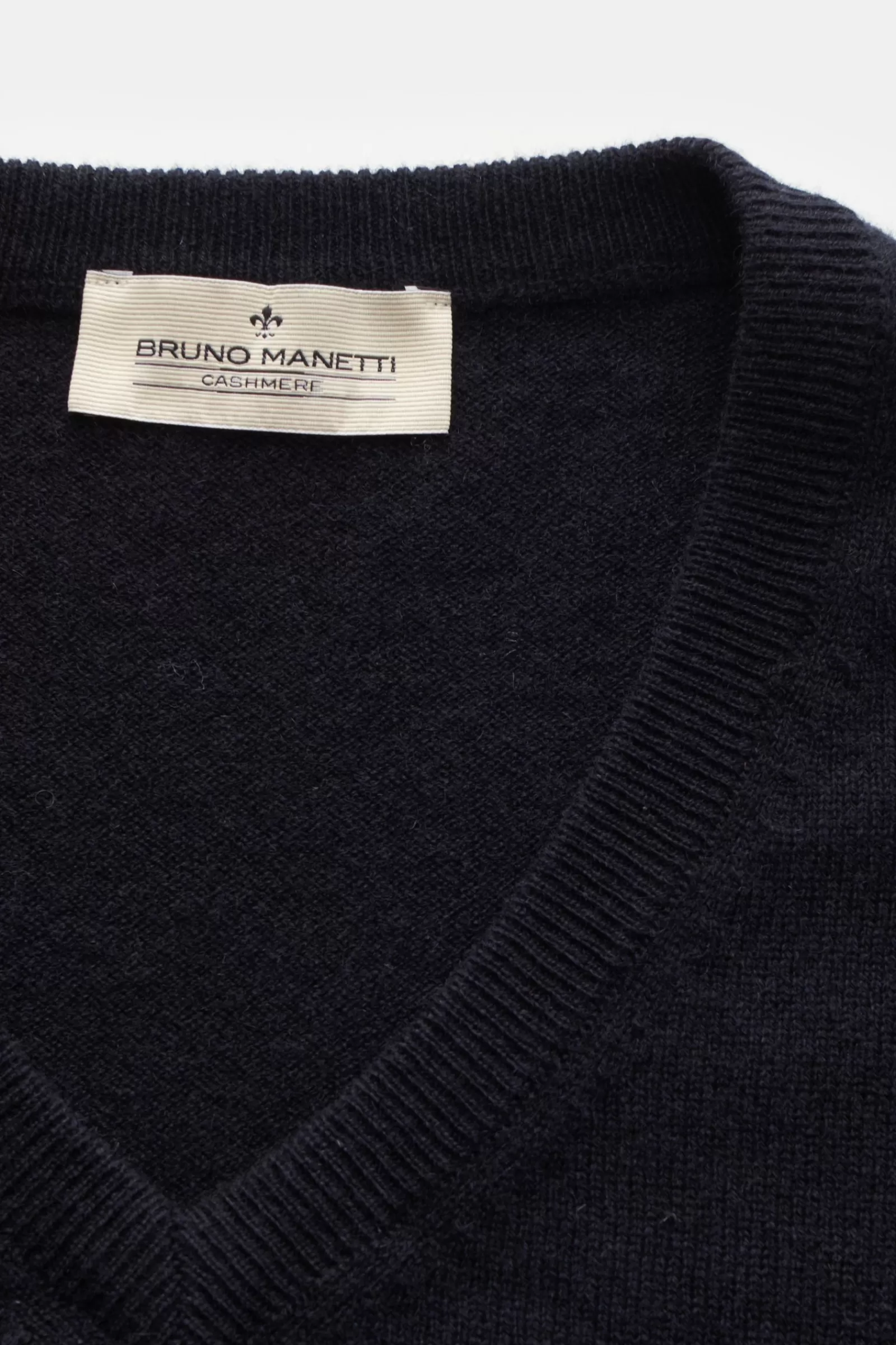 Cashmere V-Neck Jumper Navy^Bruno Manetti Cheap