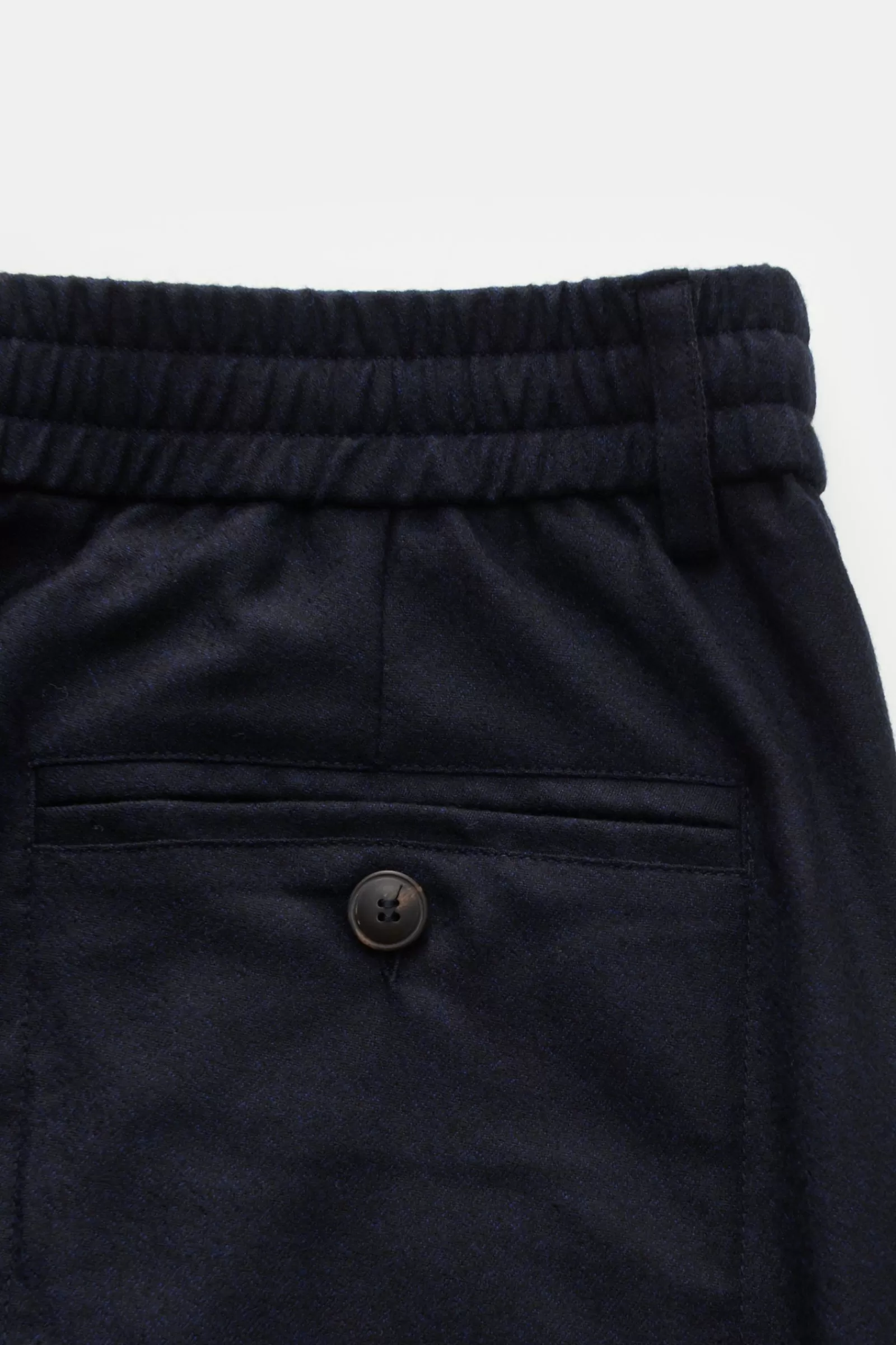 Wool Jogger Pants 'Easy Pants' Navy>Capobianco Fashion