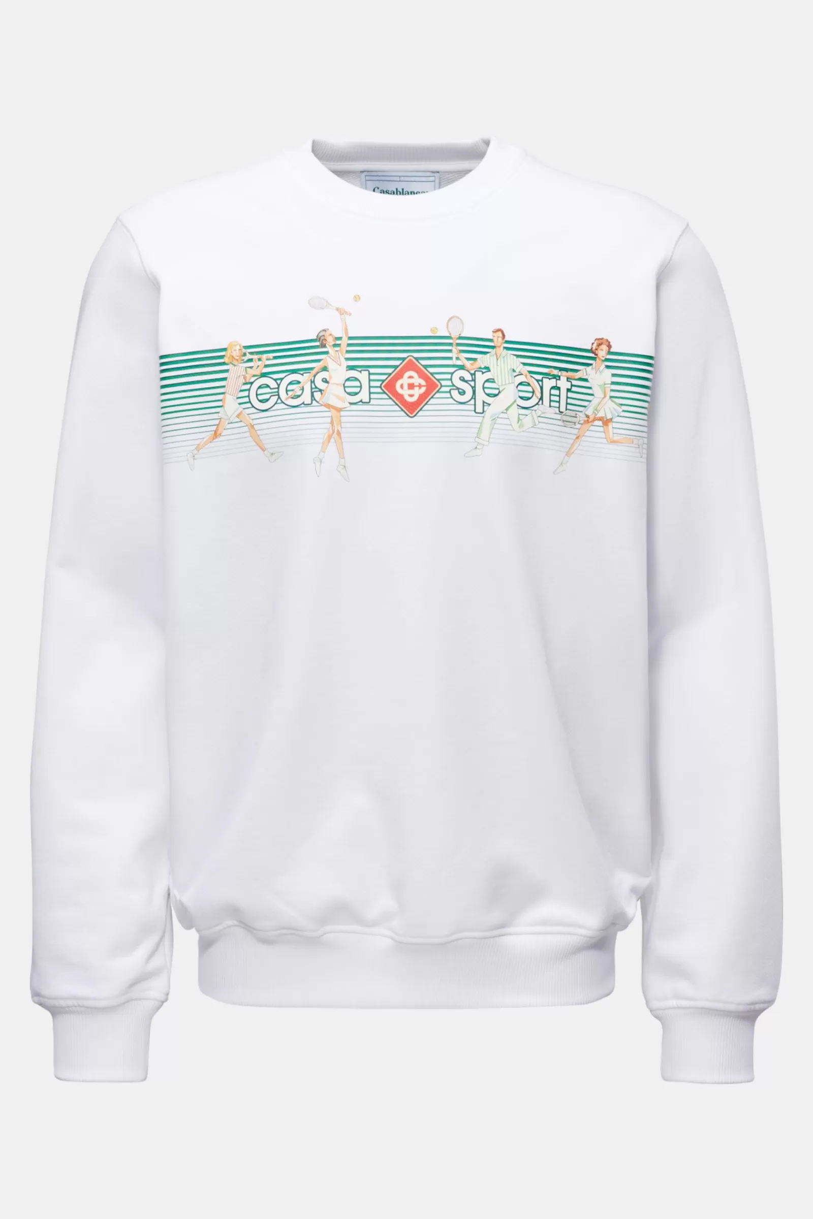 Crew Neck Sweatshirt 'Playful Stripes' White^Casablanca Flash Sale