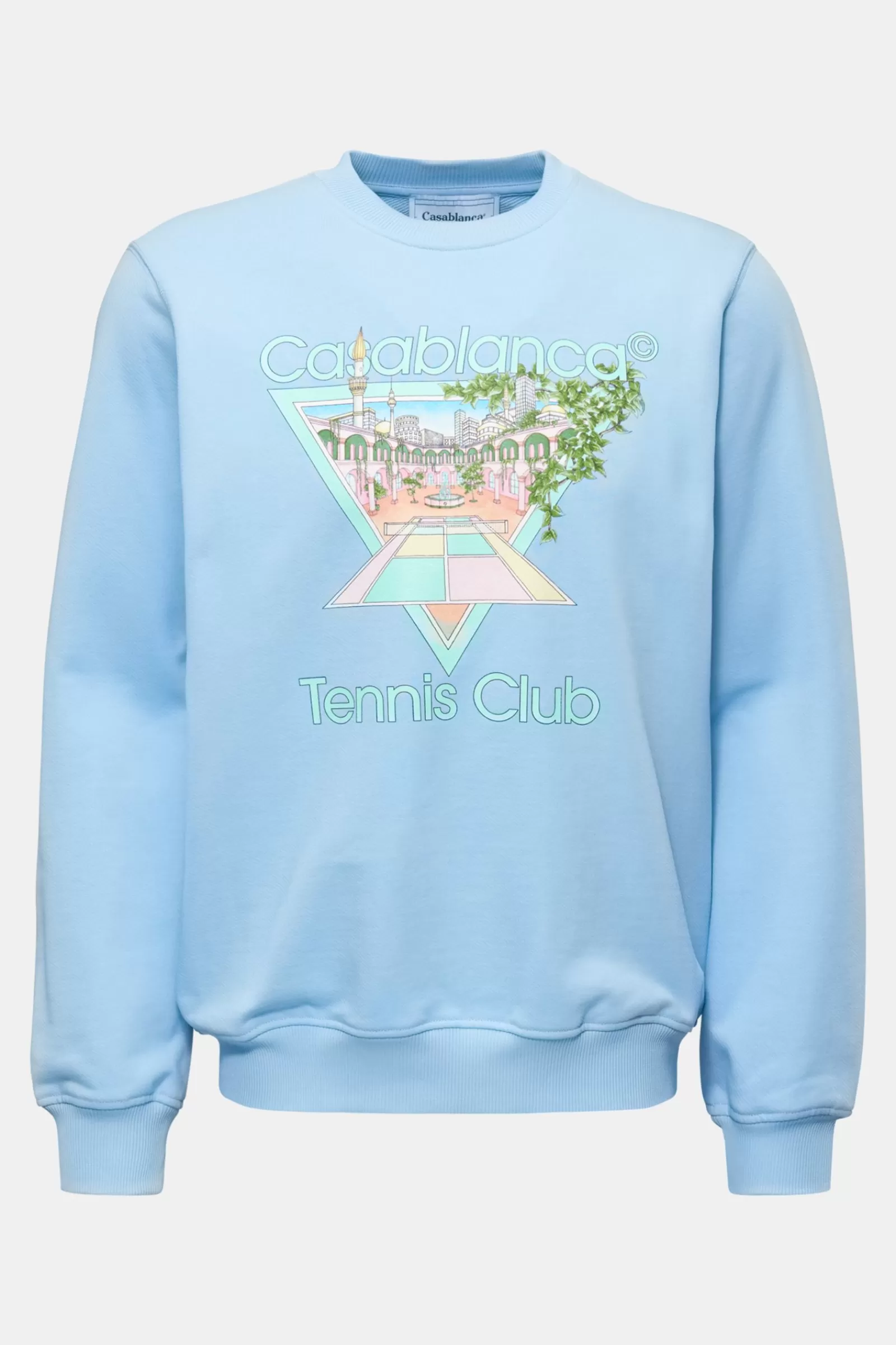 Crew Neck Sweatshirt 'Tennis Club Icon' Light Blue^Casablanca Fashion