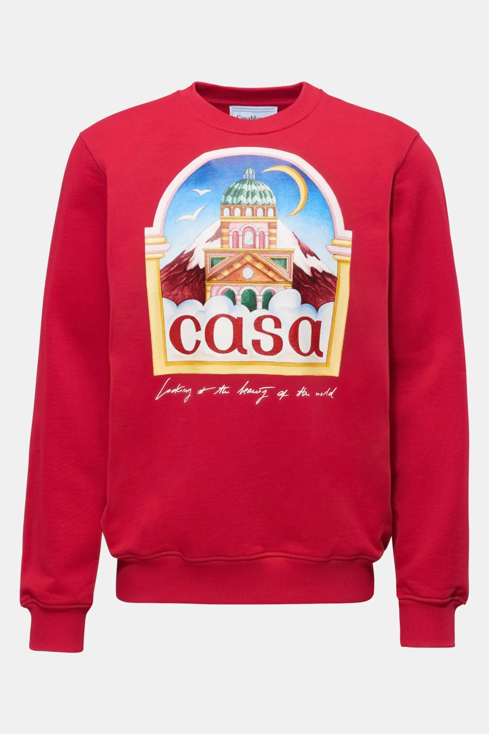 Crew Neck Sweatshirt 'Vue De L'Arche' Red^Casablanca Sale