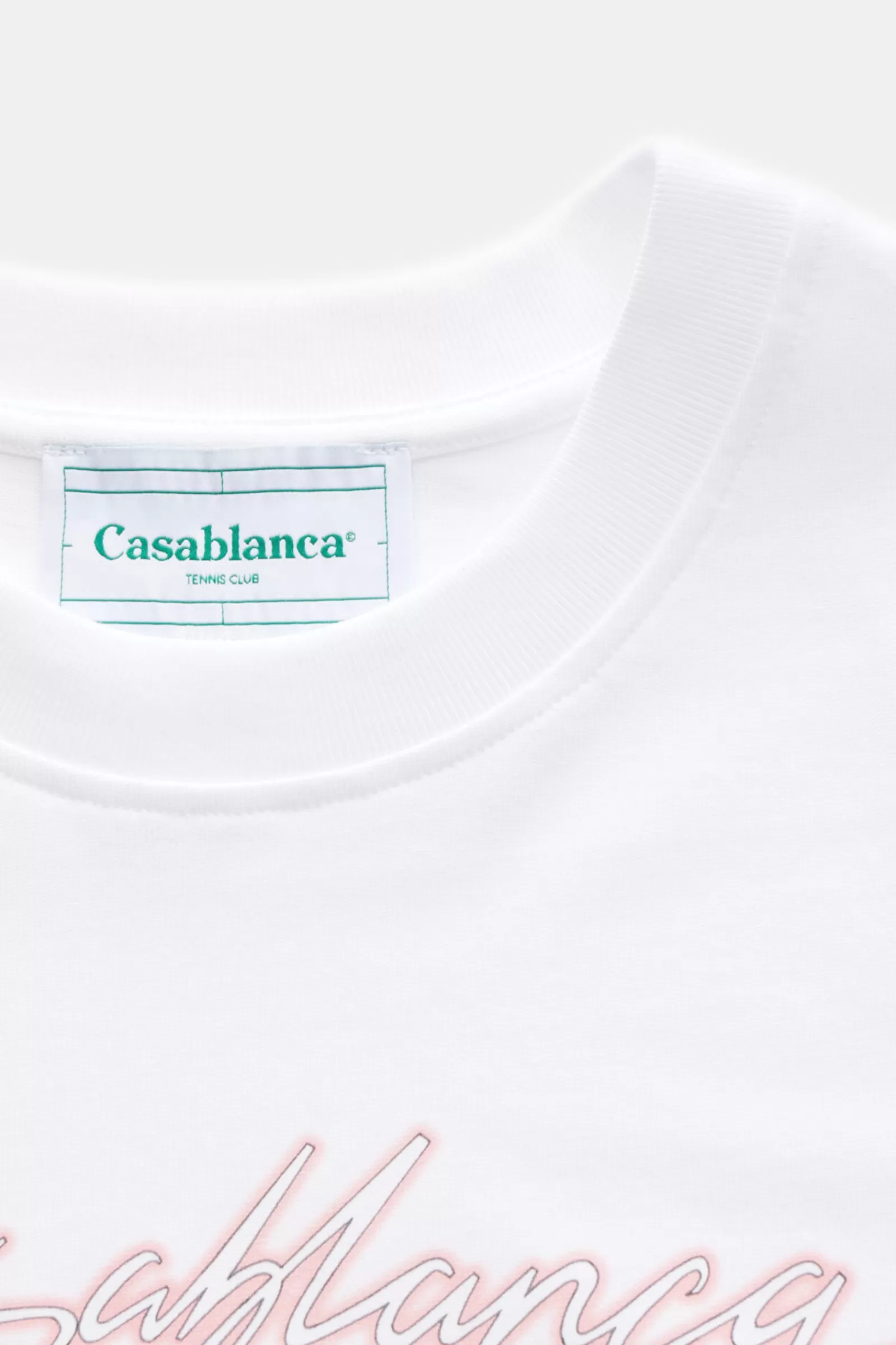 Crew Neck T-Shirt 'La Liaison' White>Casablanca Best Sale