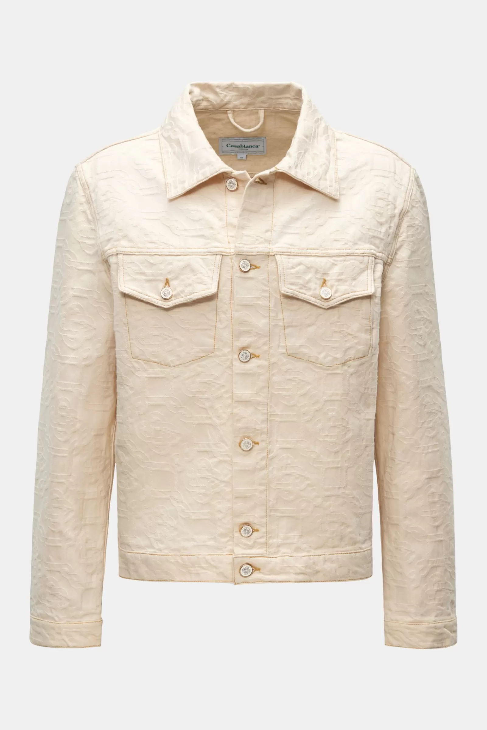 Denim Jacket 'Monogram' Cream>Casablanca Cheap