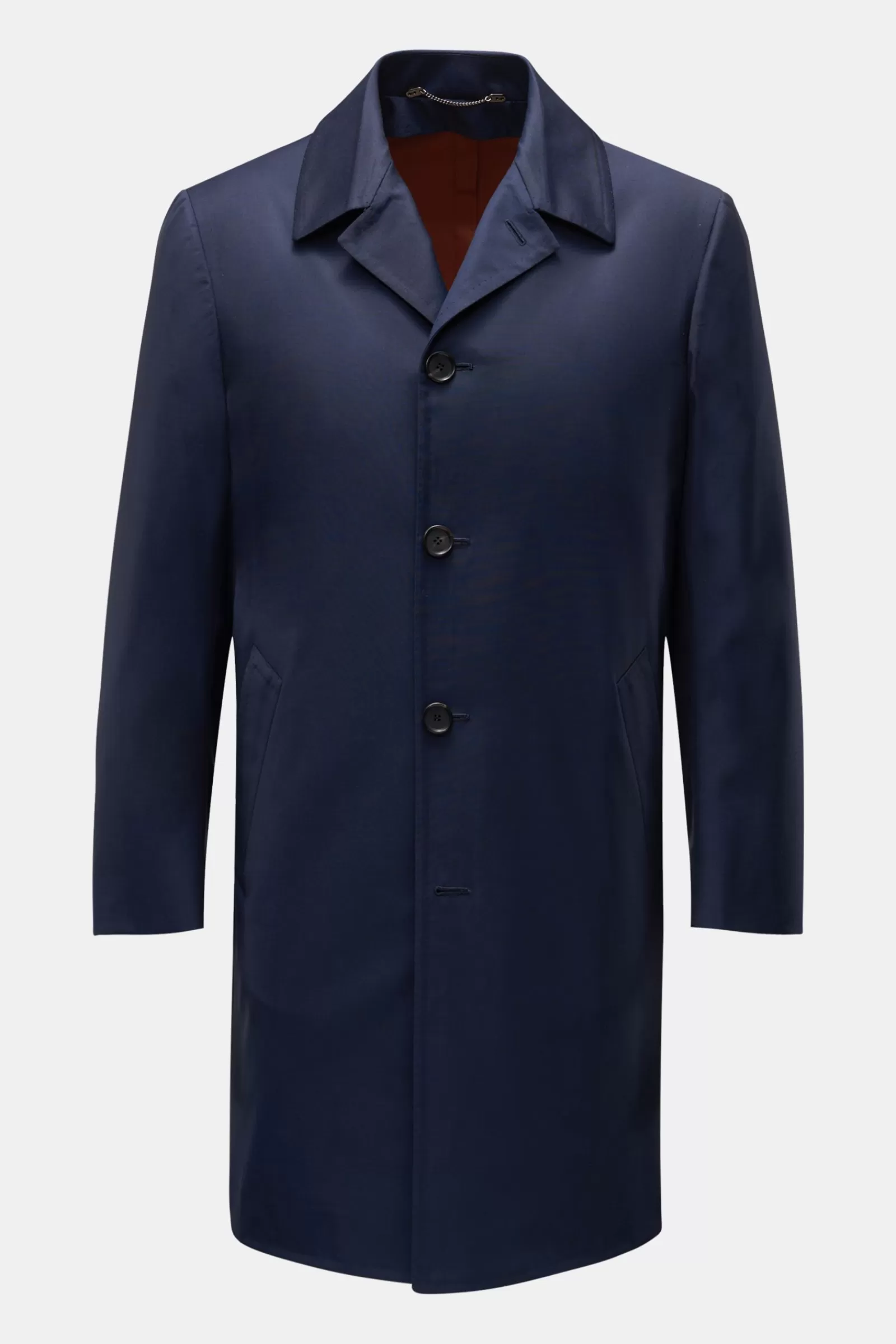 Wool Coat Navy>Cesare Attolini Fashion