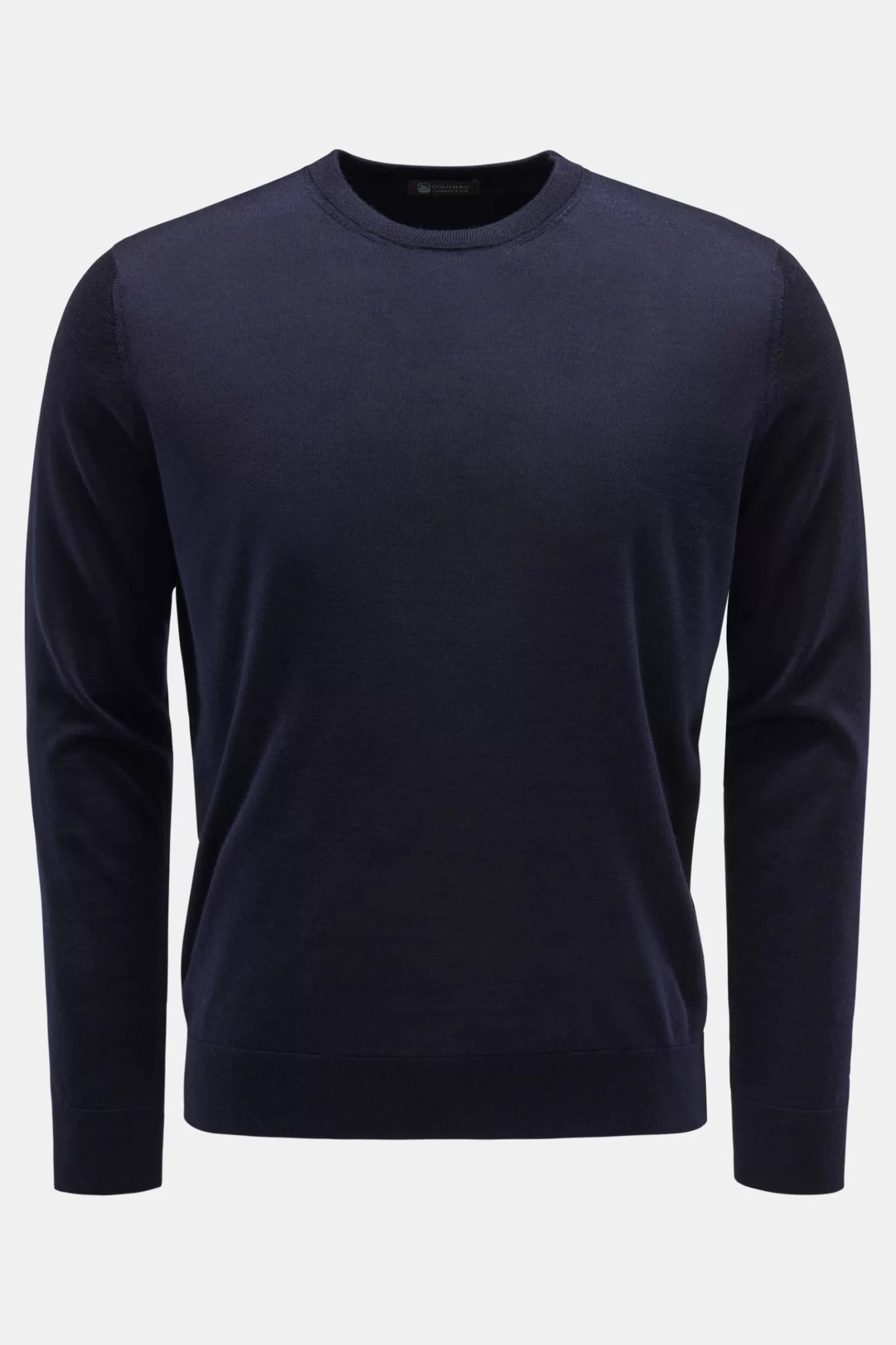 Fine Knit Crew Neck Jumper Navy^Colombo Store