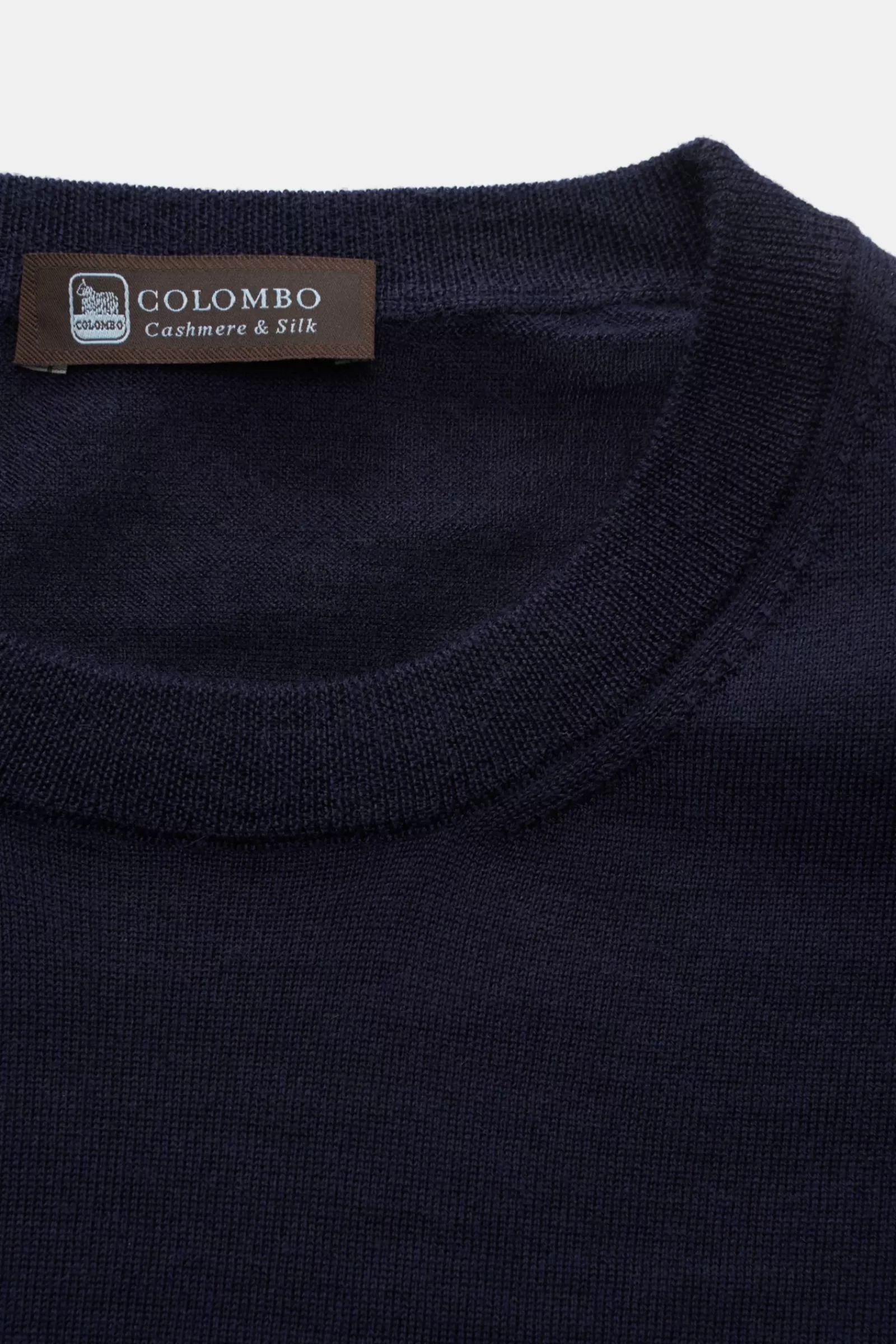 Fine Knit Crew Neck Jumper Navy^Colombo Store