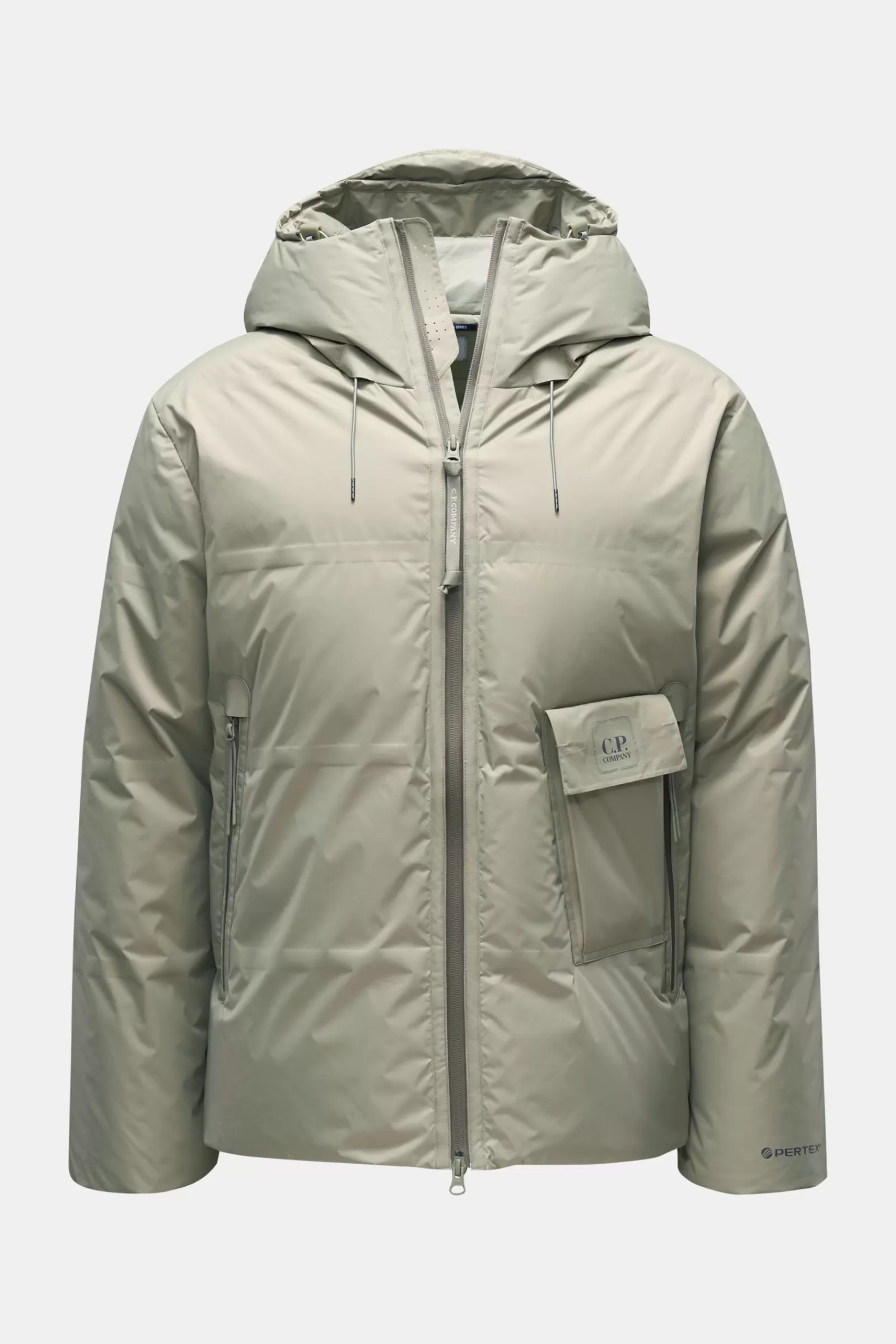 Down Jacket 'Baffled' Grey-Green>C.P. Company Flash Sale