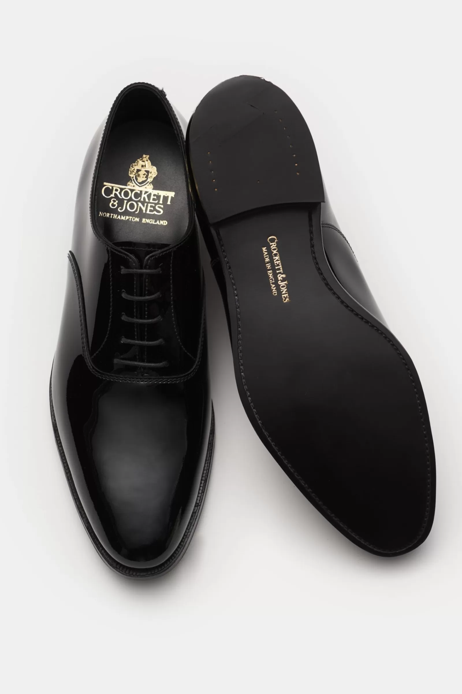 Patent Leather Oxford Shoes 'Overton' Black^Crockett & Jones Flash Sale