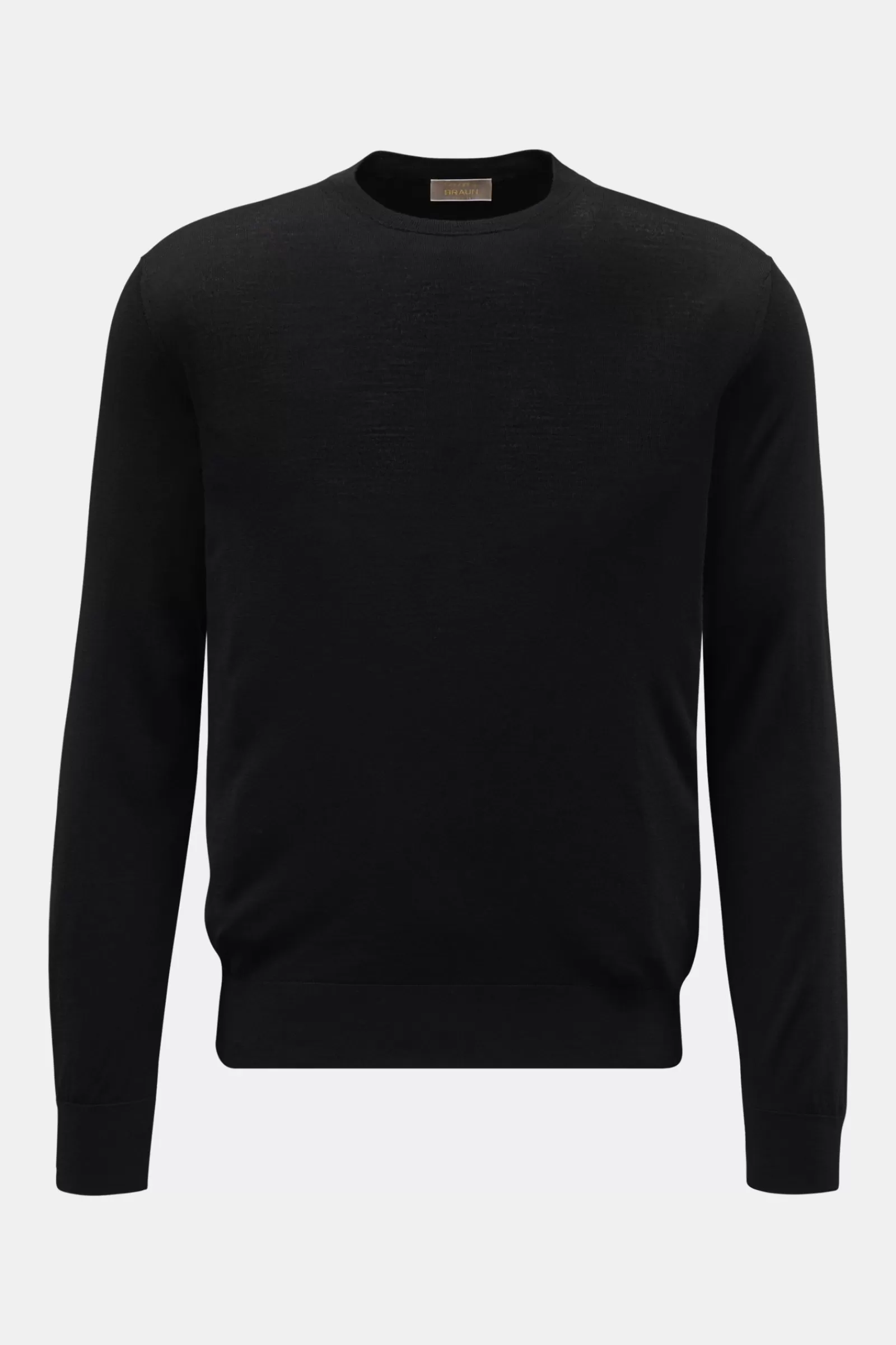 Fine Knit Crew Neck Jumper 'Girocollo' Black^Cruciani Hot